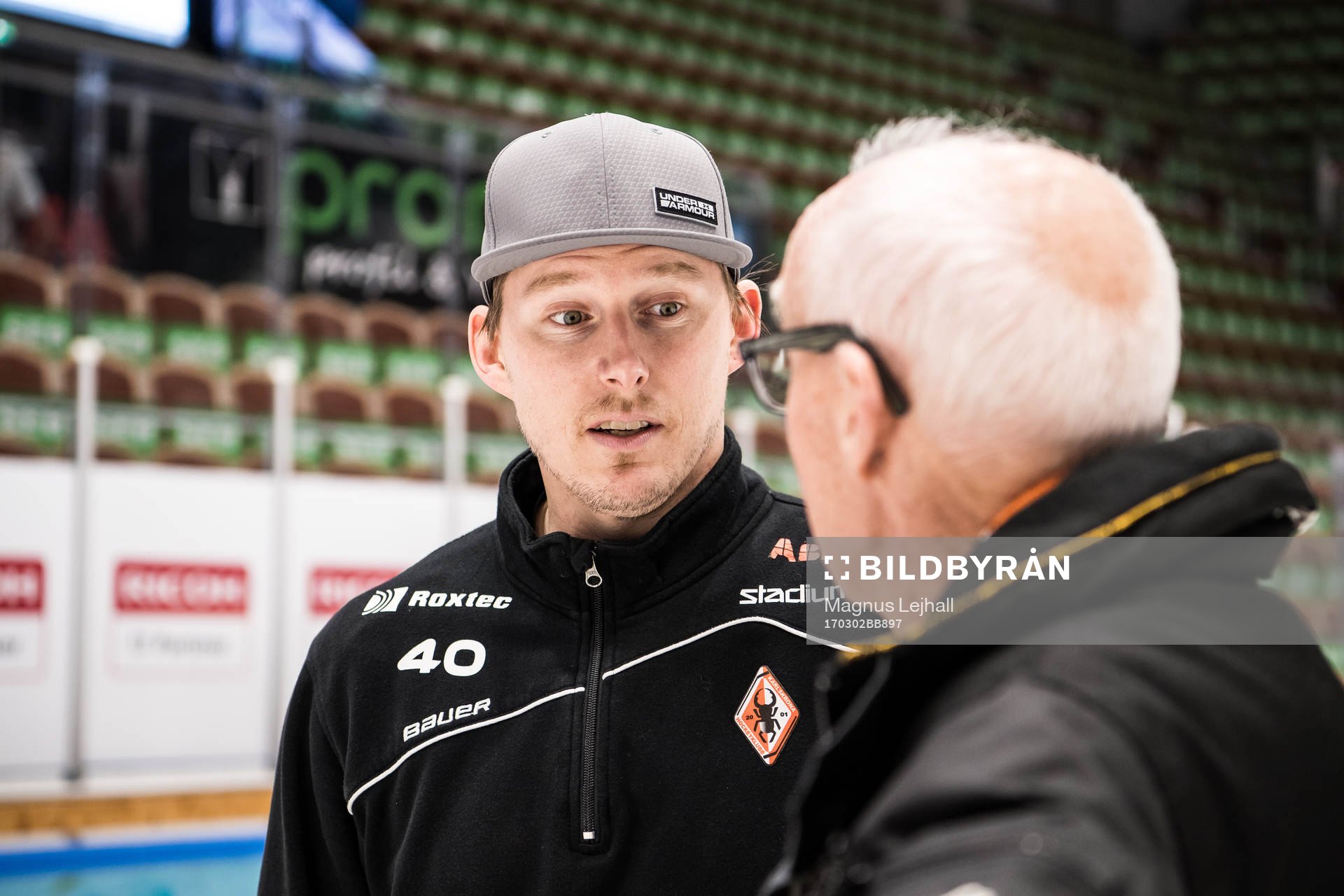 Karlskronas målvakt Johan Holmqvist och Leif Honken
