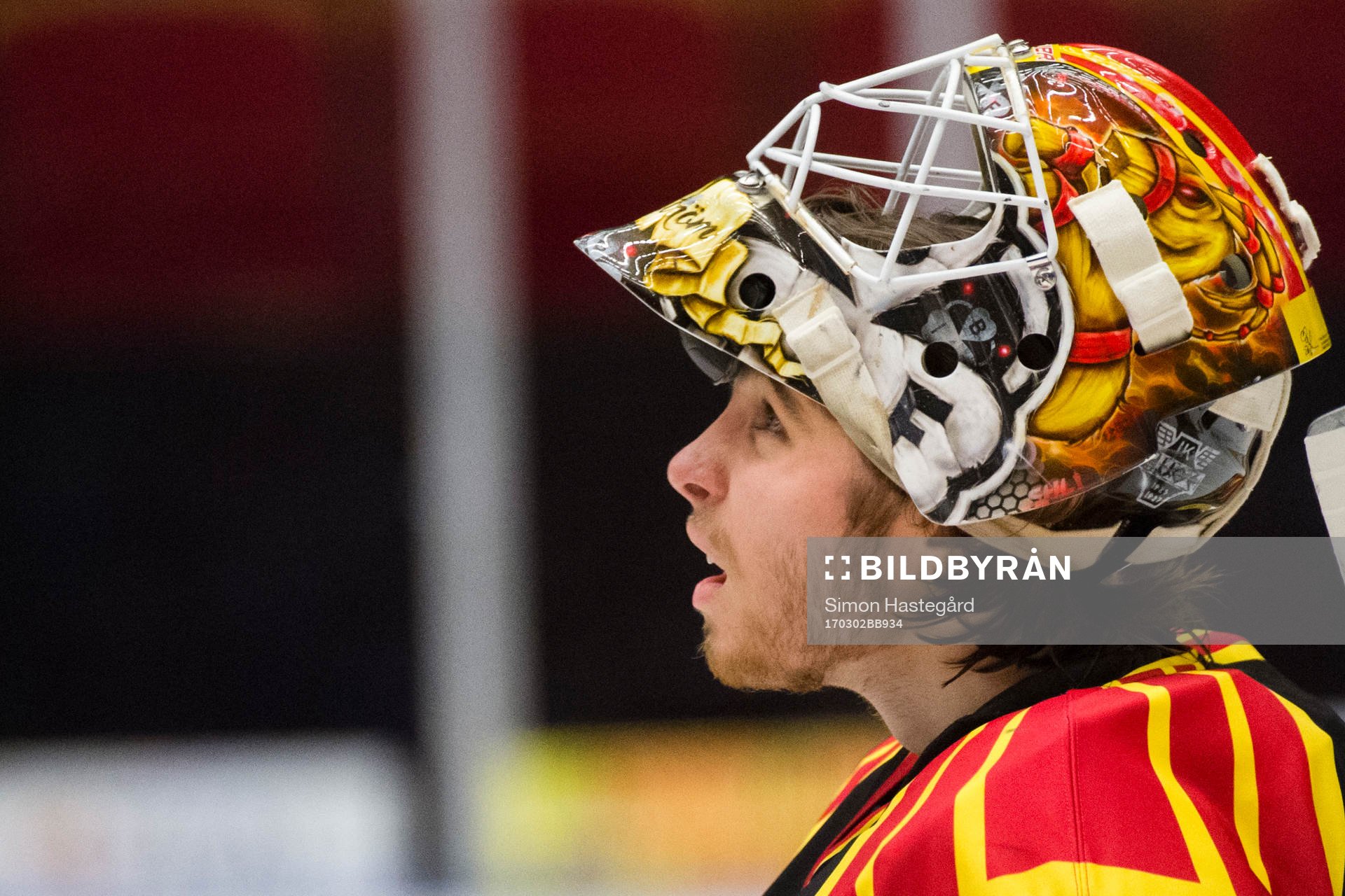 Brynäs målvakt Felix Sandström deppar