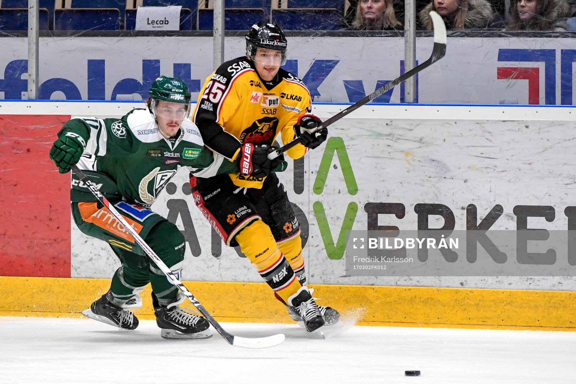 Färjestads Joakim Nygård och Luleås Anton Hedman
