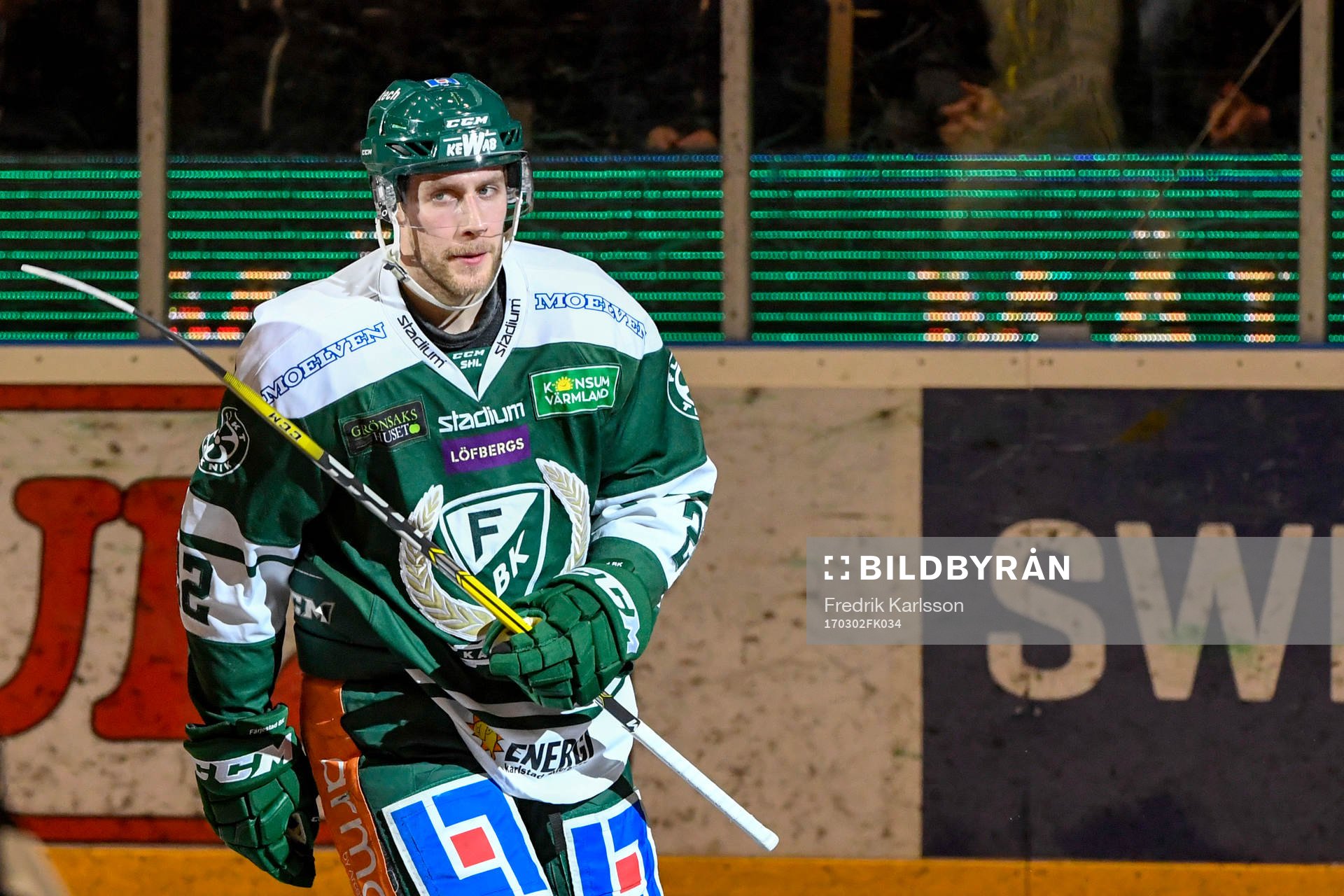Färjestads Per Åslund jublar