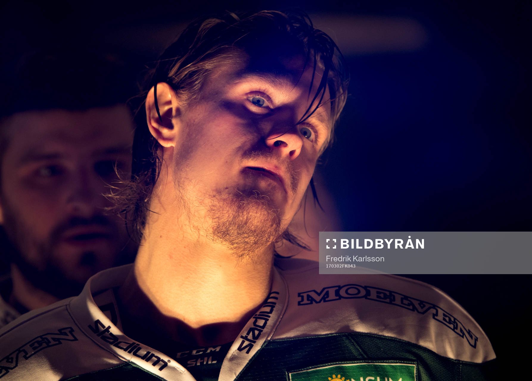 Färjestads Magnus Nygren innan ishockeymatchen i SHL