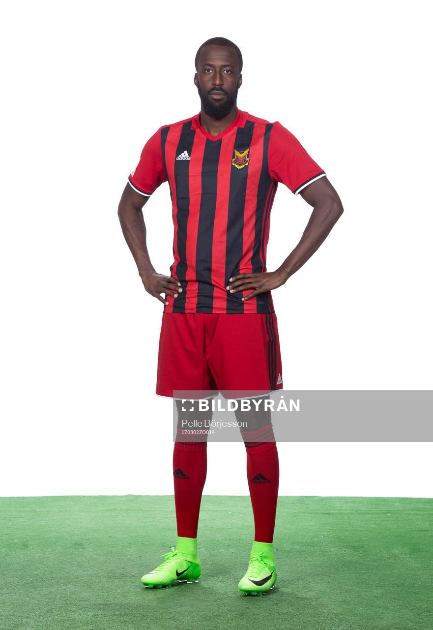 Östersunds Ronald Mukiibi poserar för ett porträtt den 2 mars 2017 i Östersund.