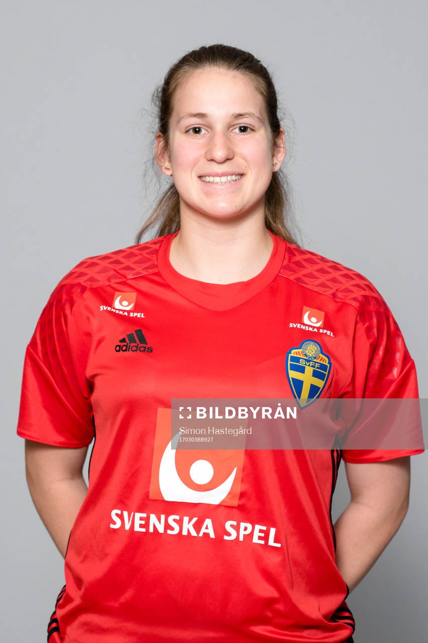 Sarah Melén, målvakt i F16/01-landslaget