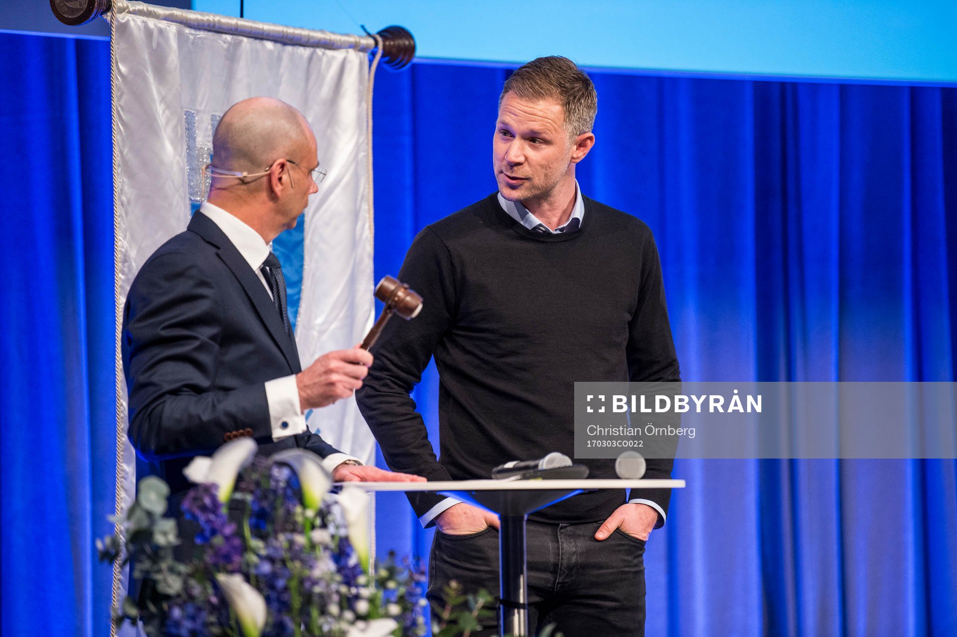 Håkan Jeppsson, ordförande och tränaren Magnus Pehrsson