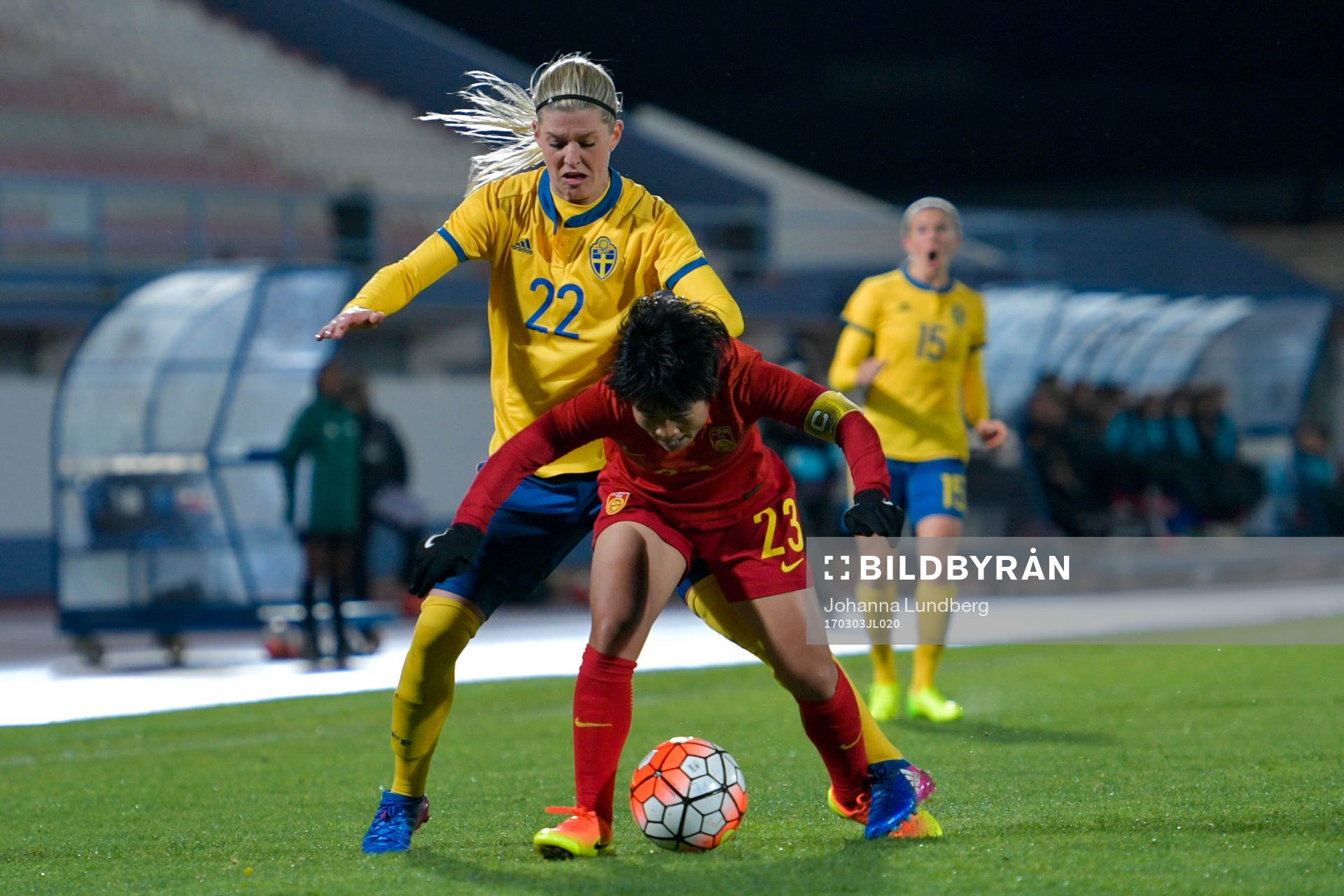 Sveriges Olivia Schough och Kinas Ren Guixin