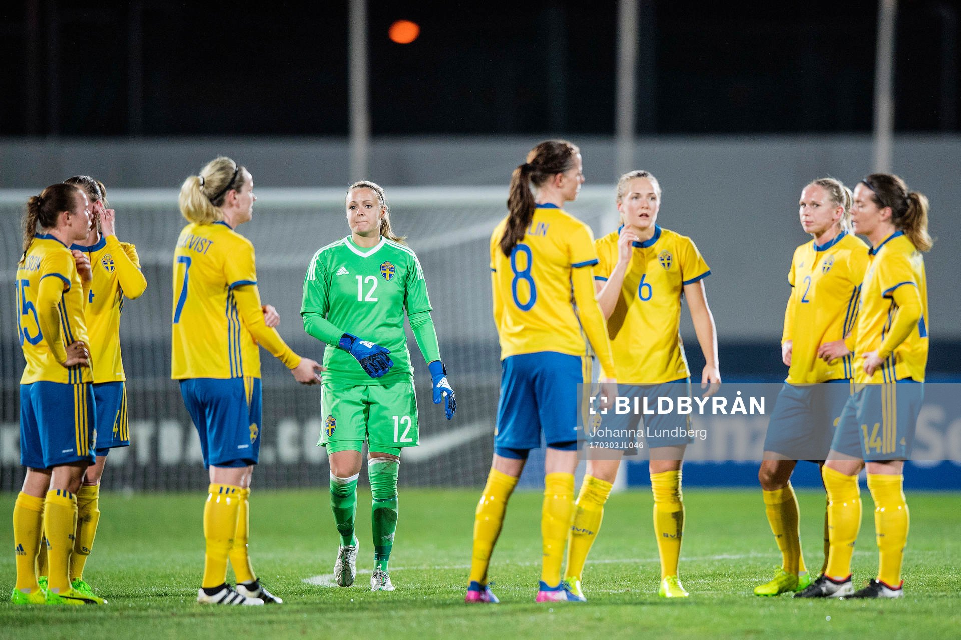 Sveriges Jessica Samuelsson, Lisa Dahlkvist, målvakt Hilda