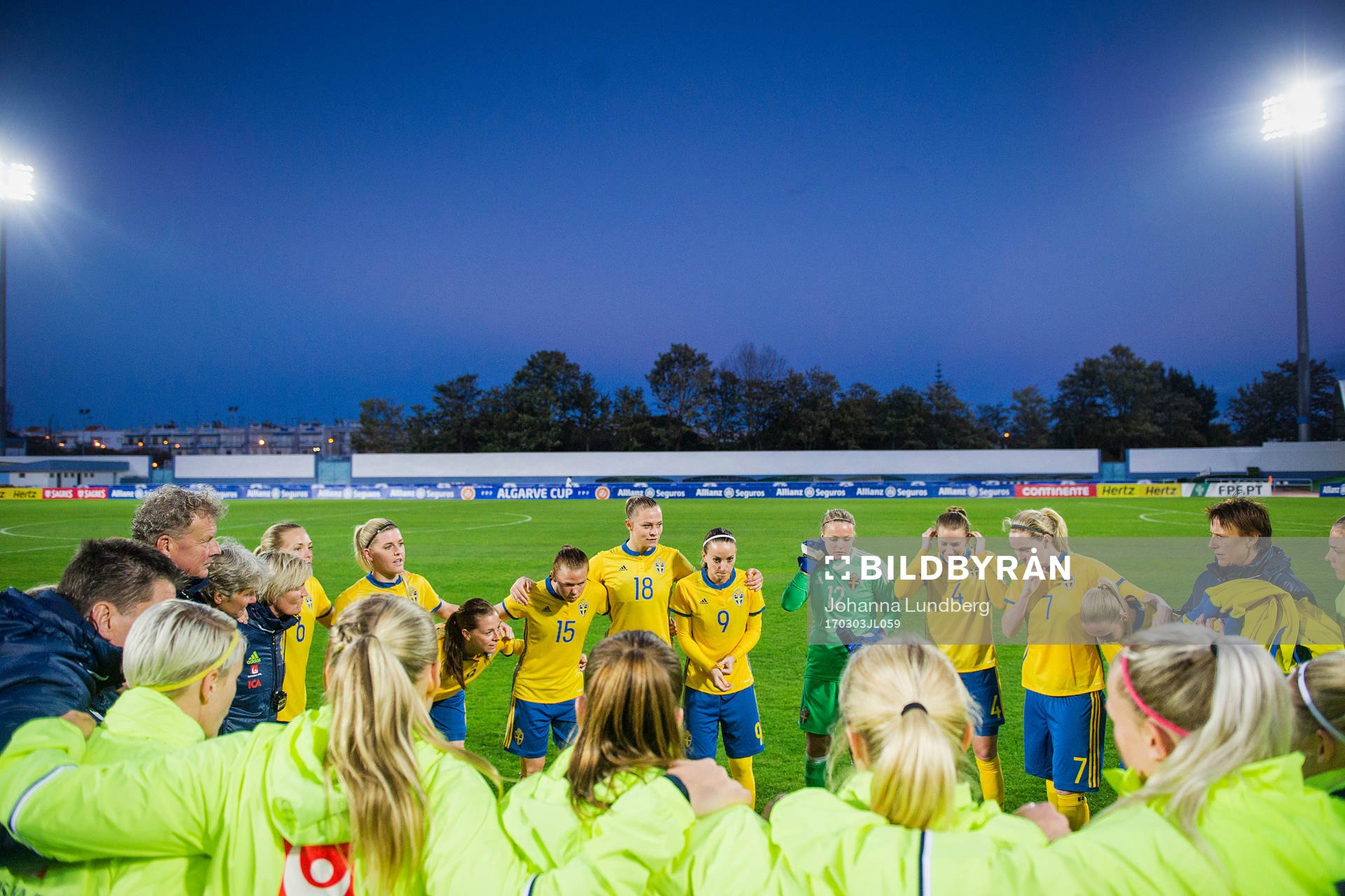 Sveriges Olivia Schough, Lotta Schelin, Jessica Samuelsson,
