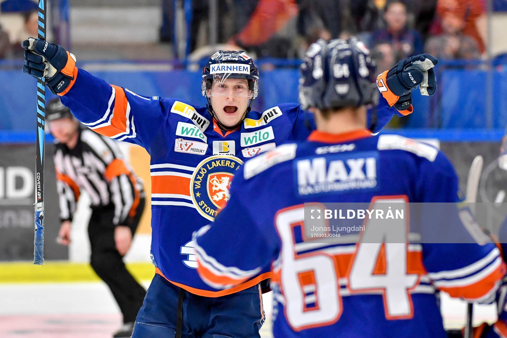 Växjös Olli Palola jublar