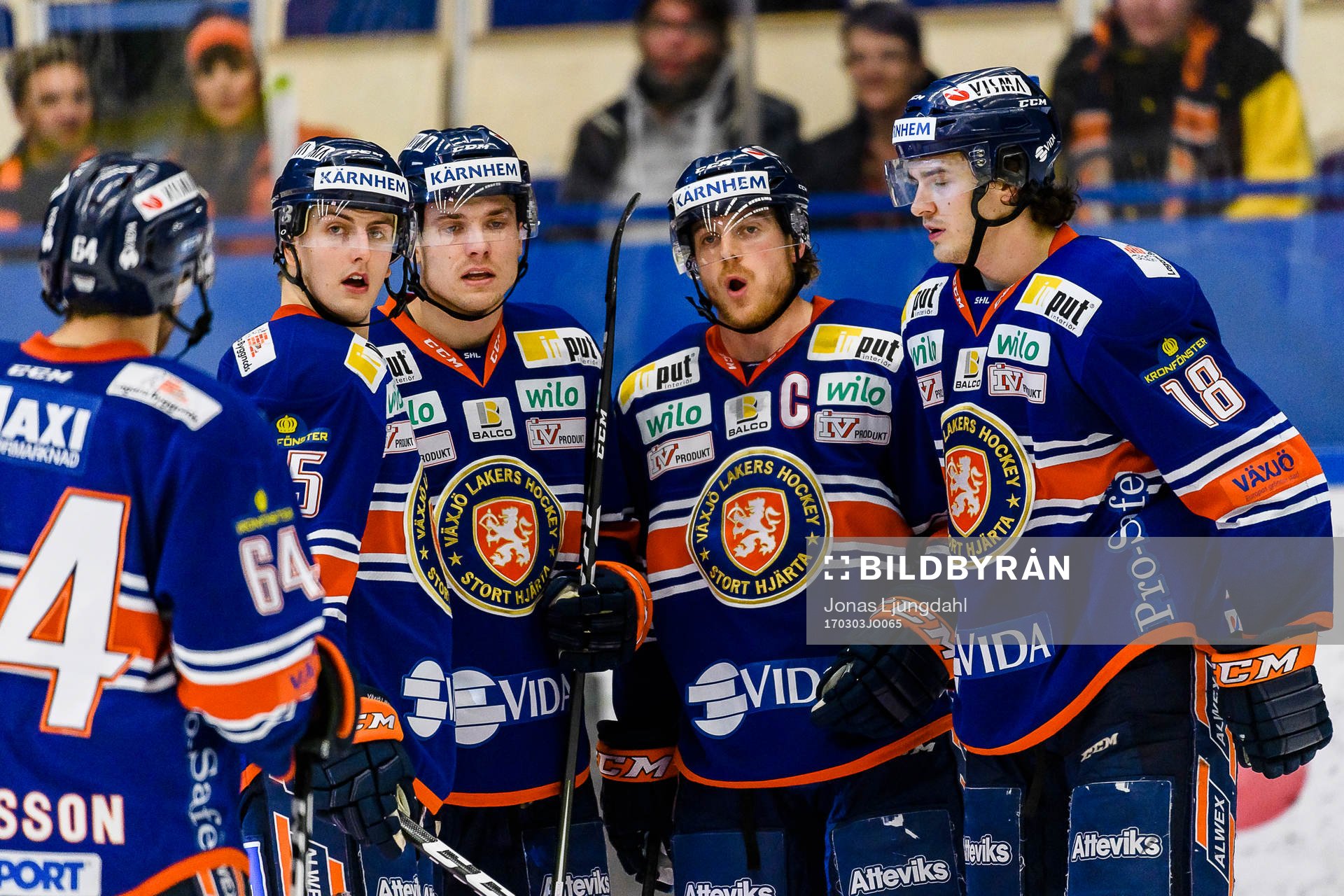 Växjös Philip Holm, Pontus Netterberg, Erik Josefsson och