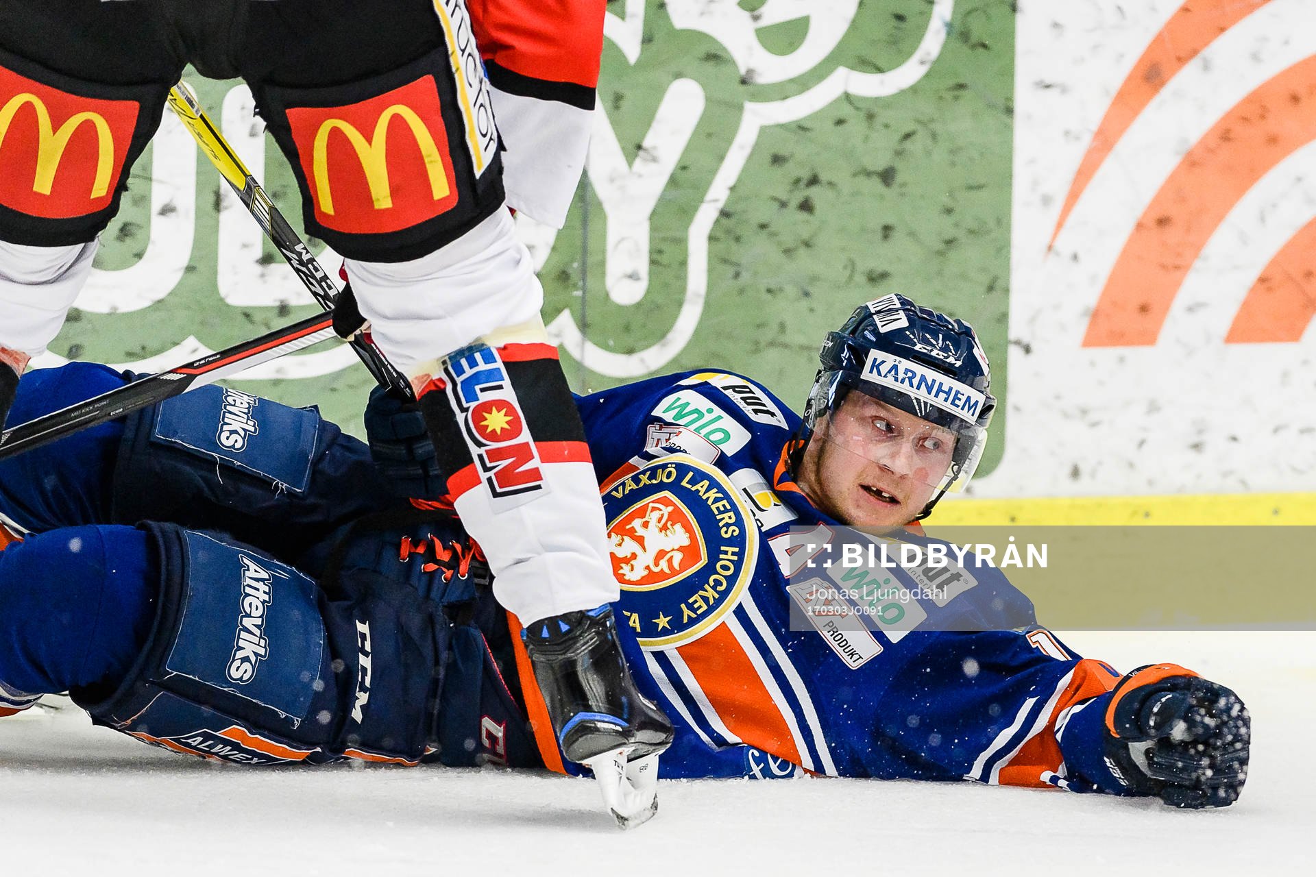 Växjös Tuomas Kiiskinen faller