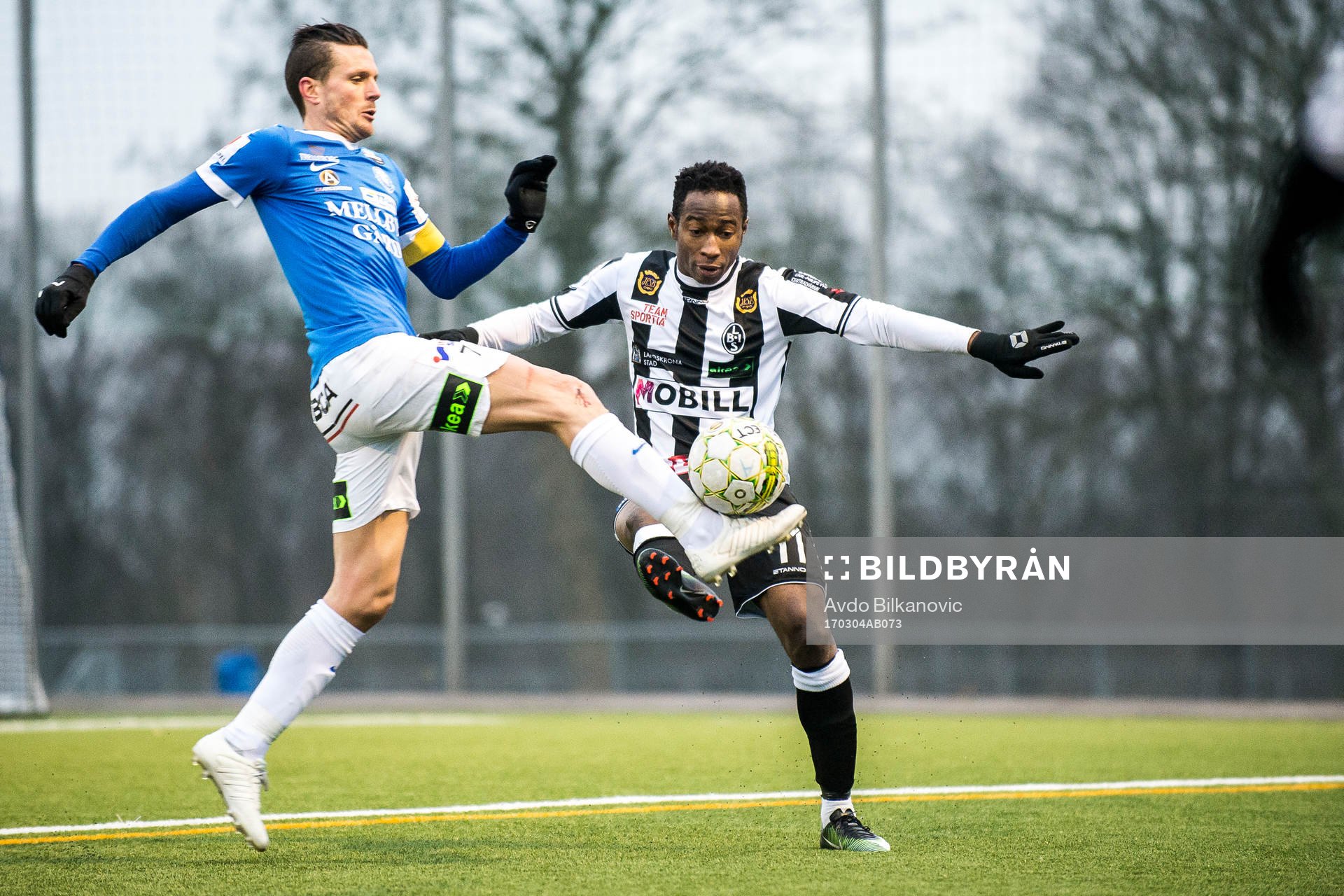 Trelleborgs Kristian Haynes och Landskronas Karim Sadat