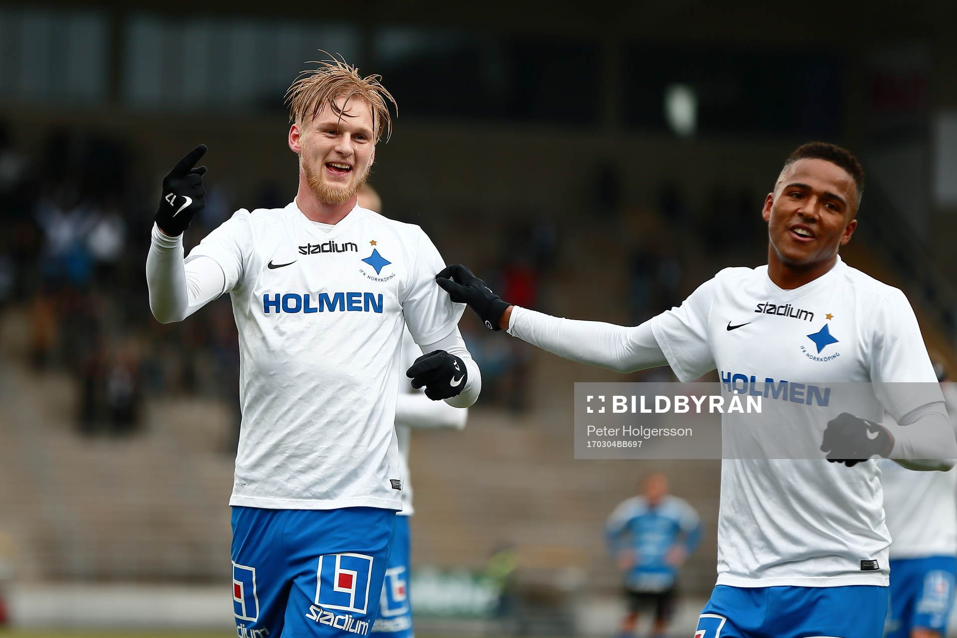 Norrköpings Kalle Holmberg jublar