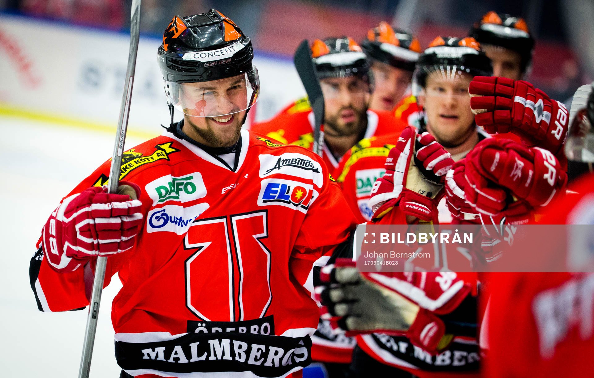 Örebros Gustaf Fransen gör 1-0 och jublar