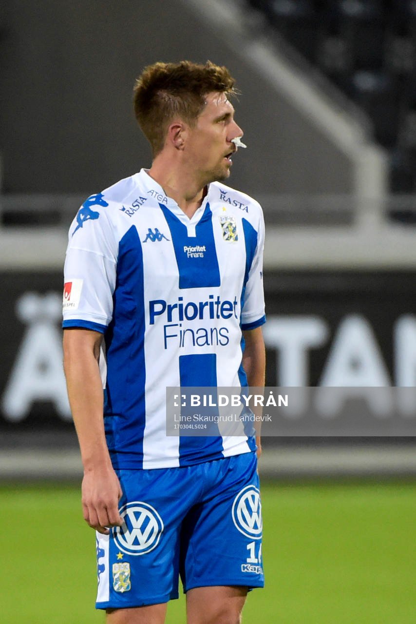 IFK Göteborgs Mikael Boman med näsblod