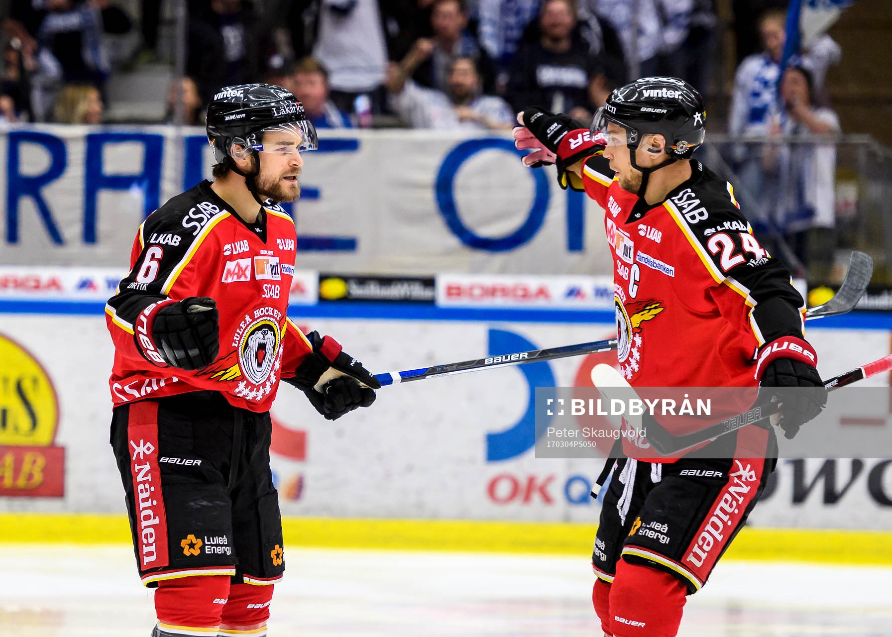Luleås Craig Schira (v) jublar