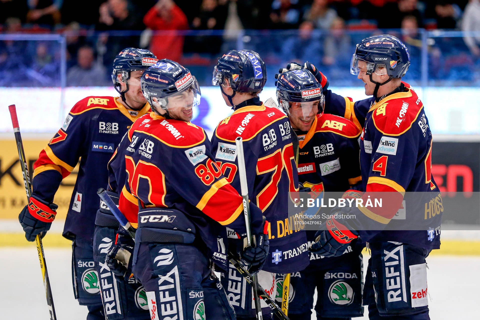 Djurgårdens Matt Anderson jublar med lagkamrater
