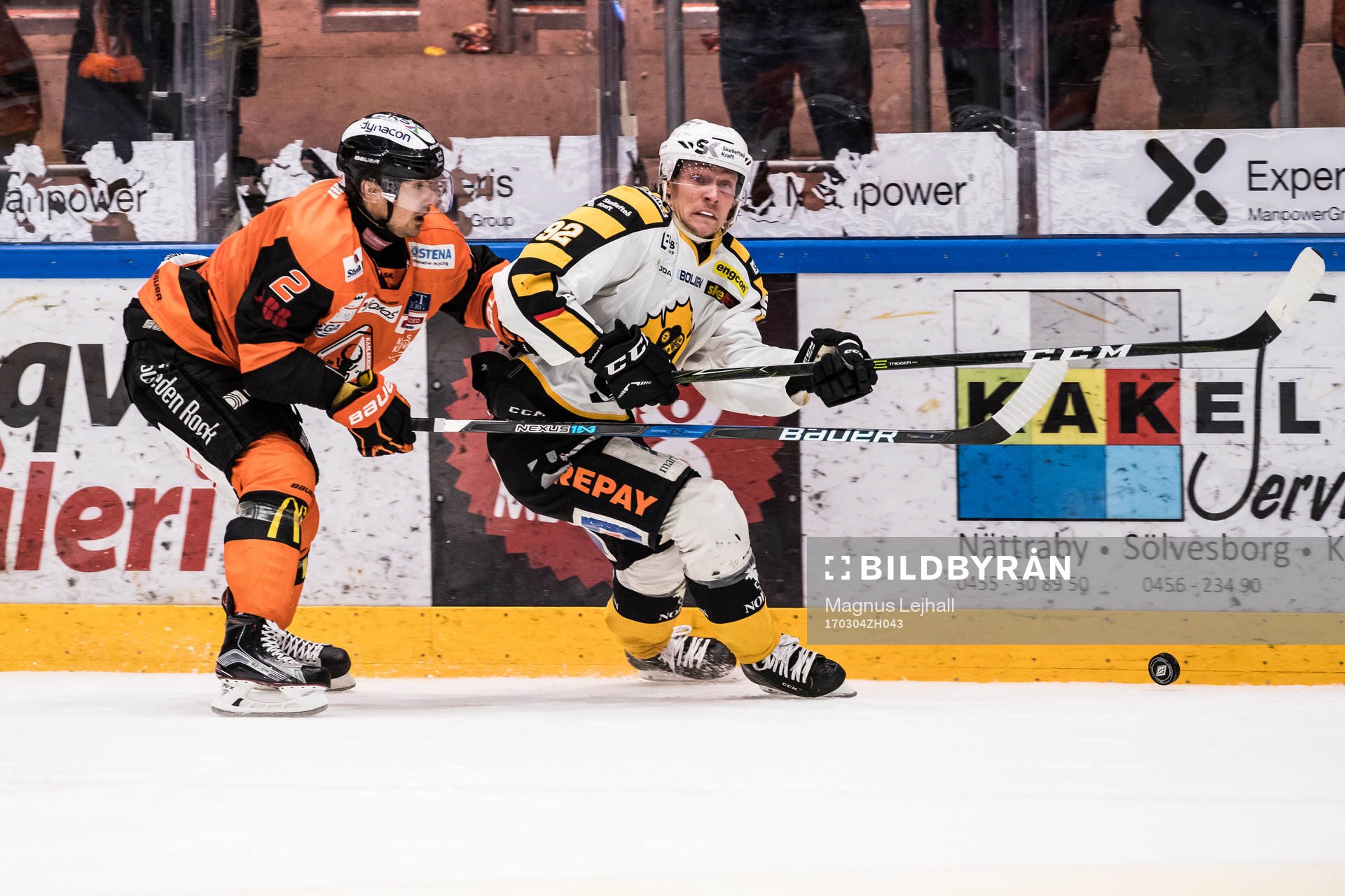 Karlskronas Robin Gartner  och Skellefteås Jesper Olofsson