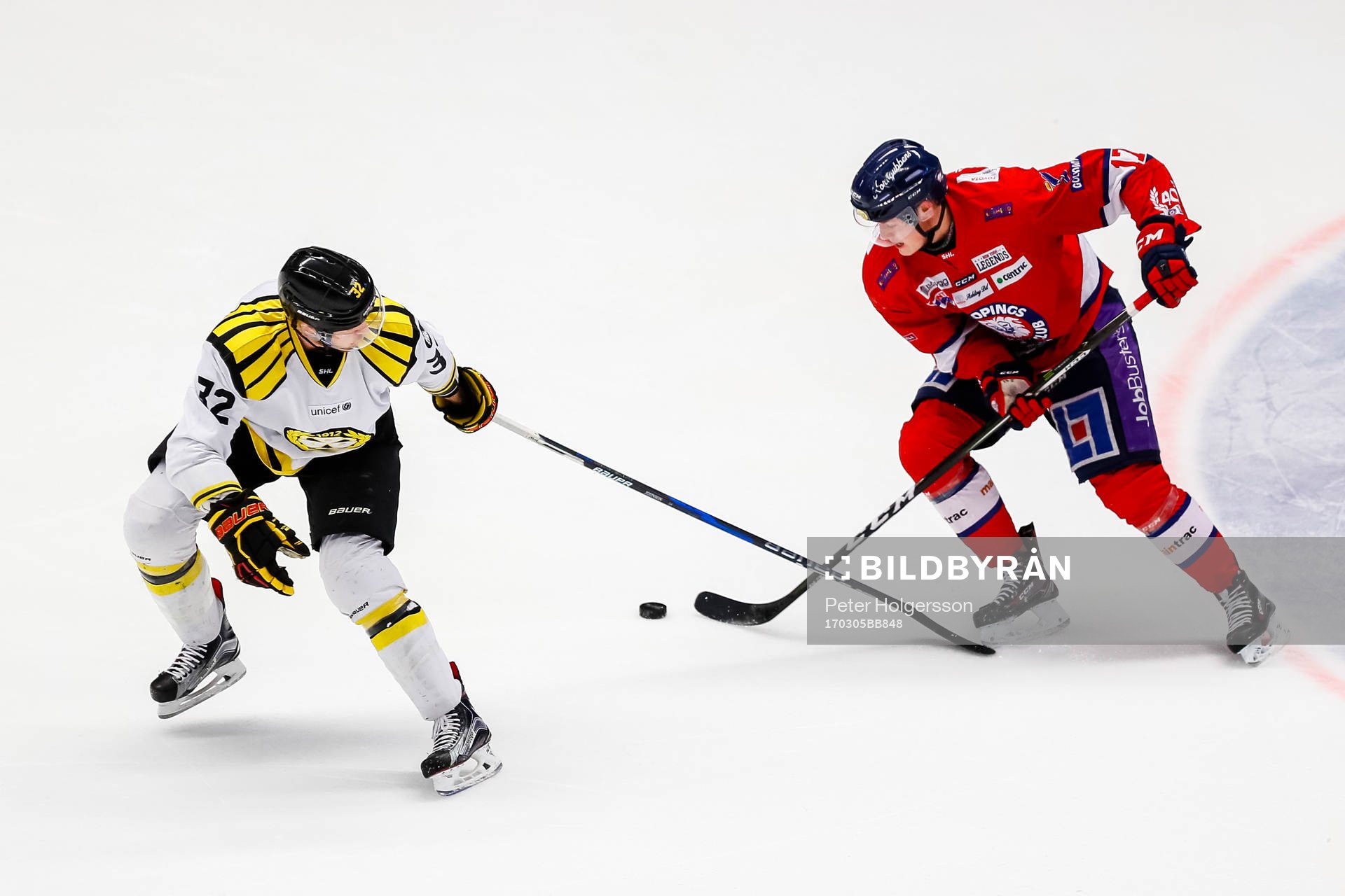 Brynäs Nick Johnson och Linköpings Henrik Törnqvist