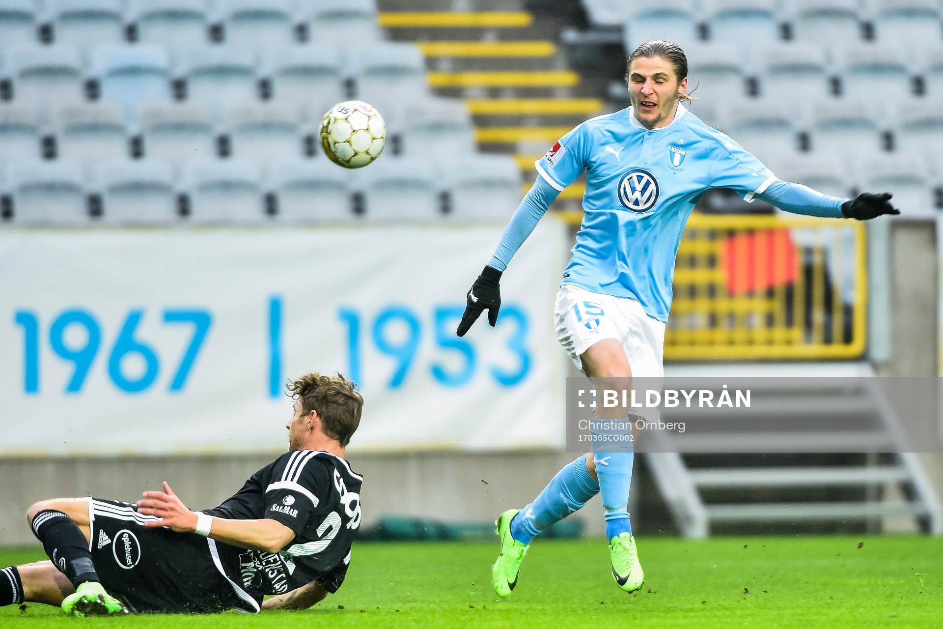 Rosenborgs Vegar Hedenstad och Malmö FFs Pawel Cibicki
