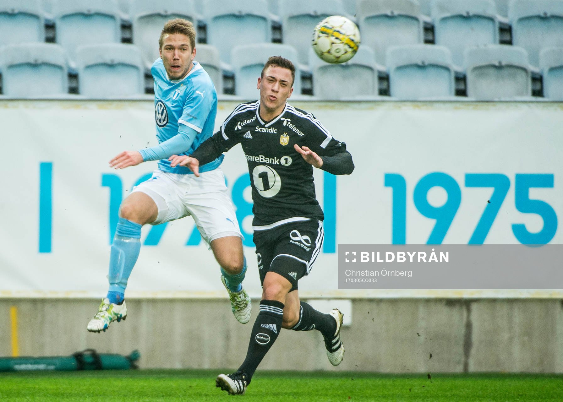 Malmö FFs Anton Tinnerholm mot Rosenborgs Anders Konradsen