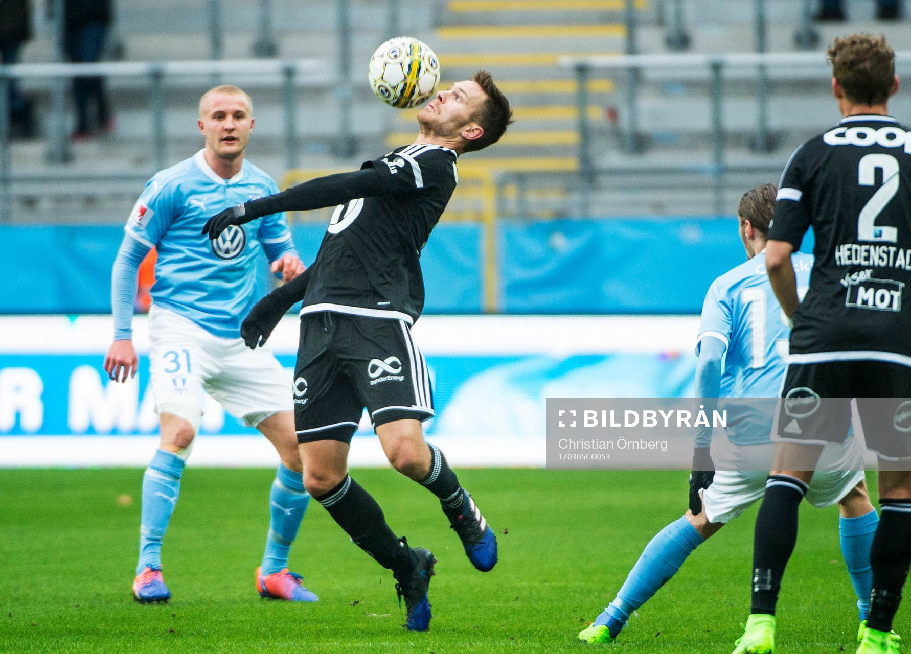 Rosenborgs Matthias Vilhjalmsson mot Malmö FFs Franz
