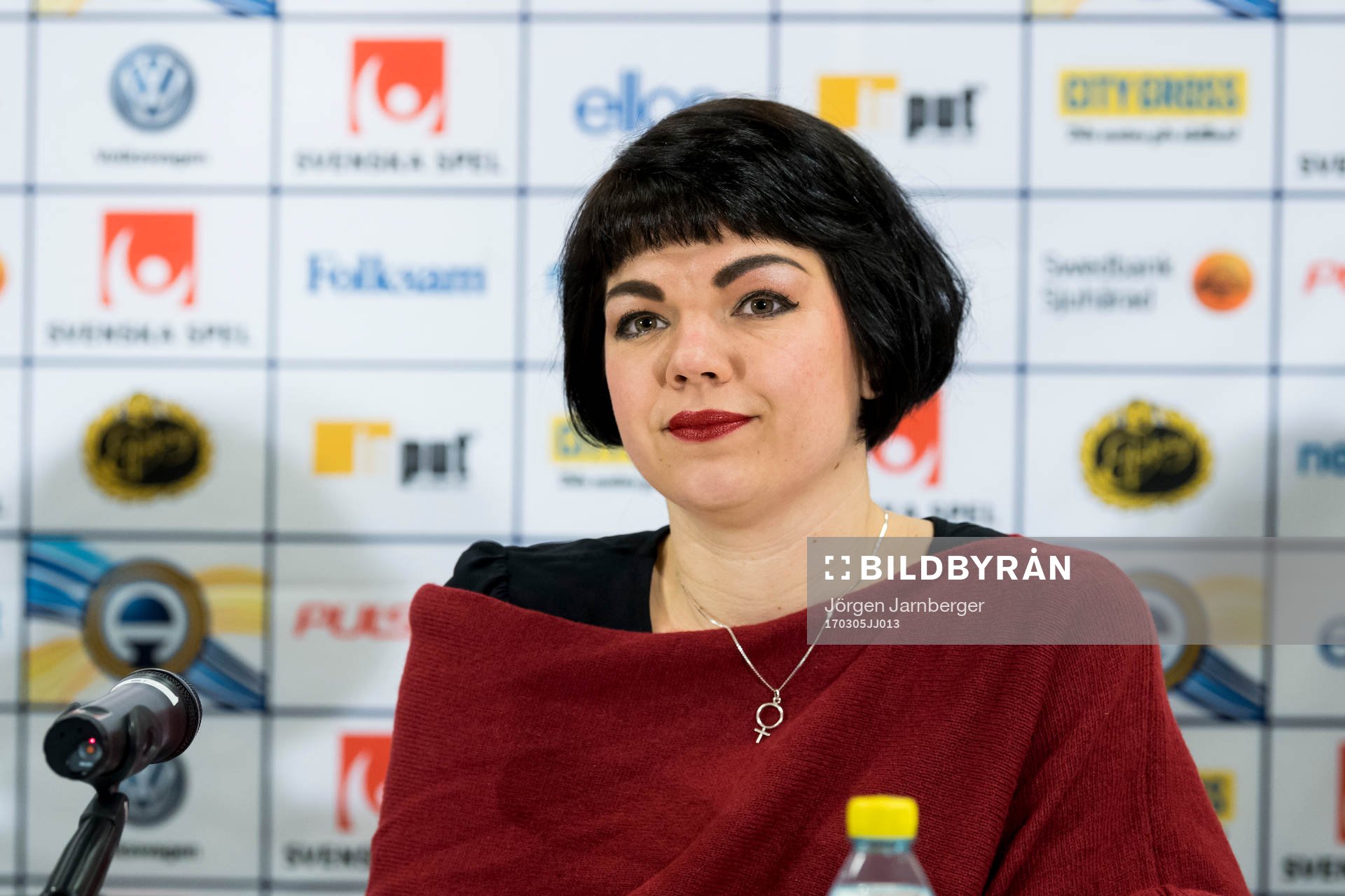 Ida Legnemark, ordförande Fritids– och folkhälsoförvaltningen Borås stad under IF Elfsborgs pressträff om IOP (Idéburet Offentligt Partnerskap) den 5 mars 2017 i Borås.