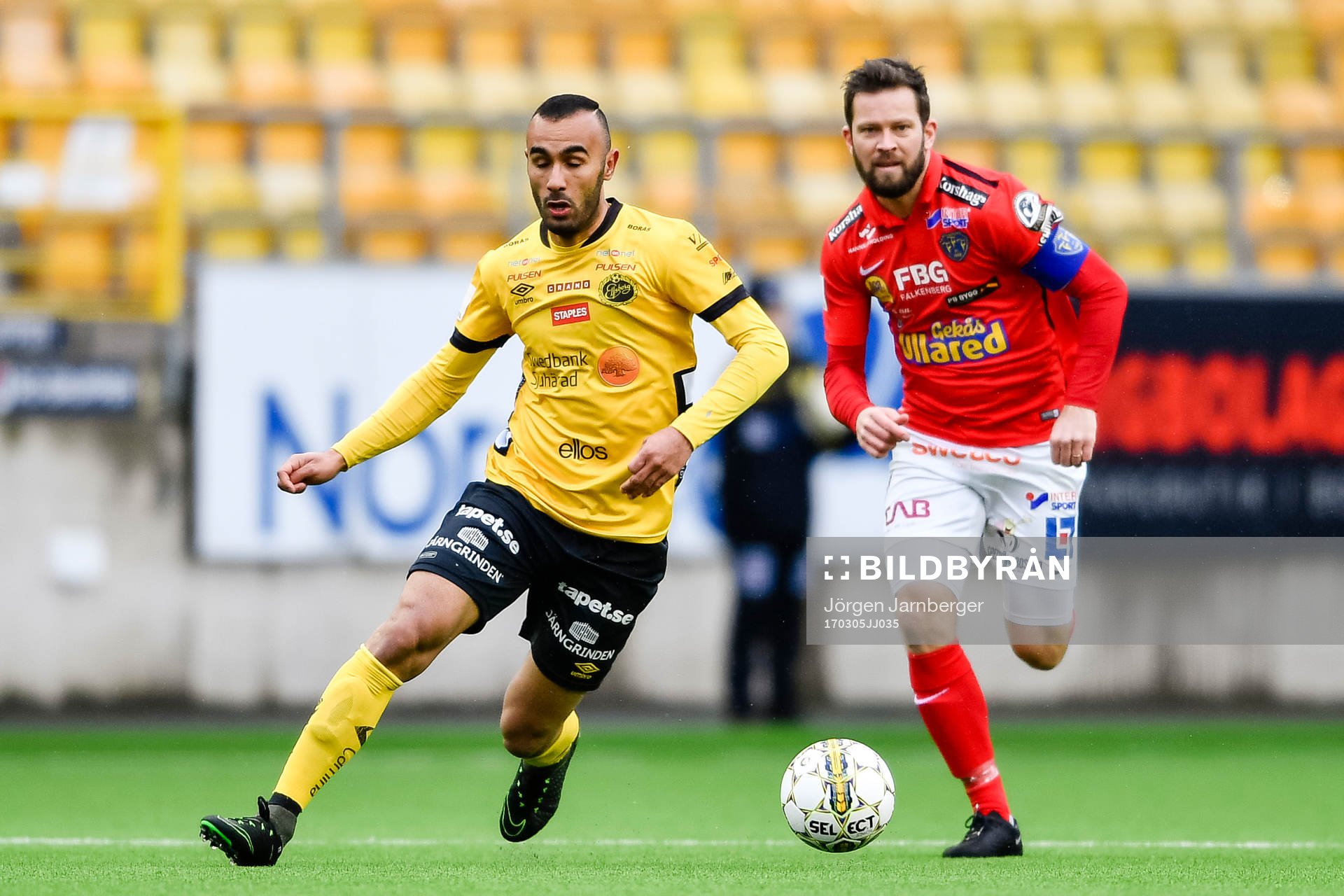 Elfsborgs Issam Jebali och Falkenbergs DAvid Svensson