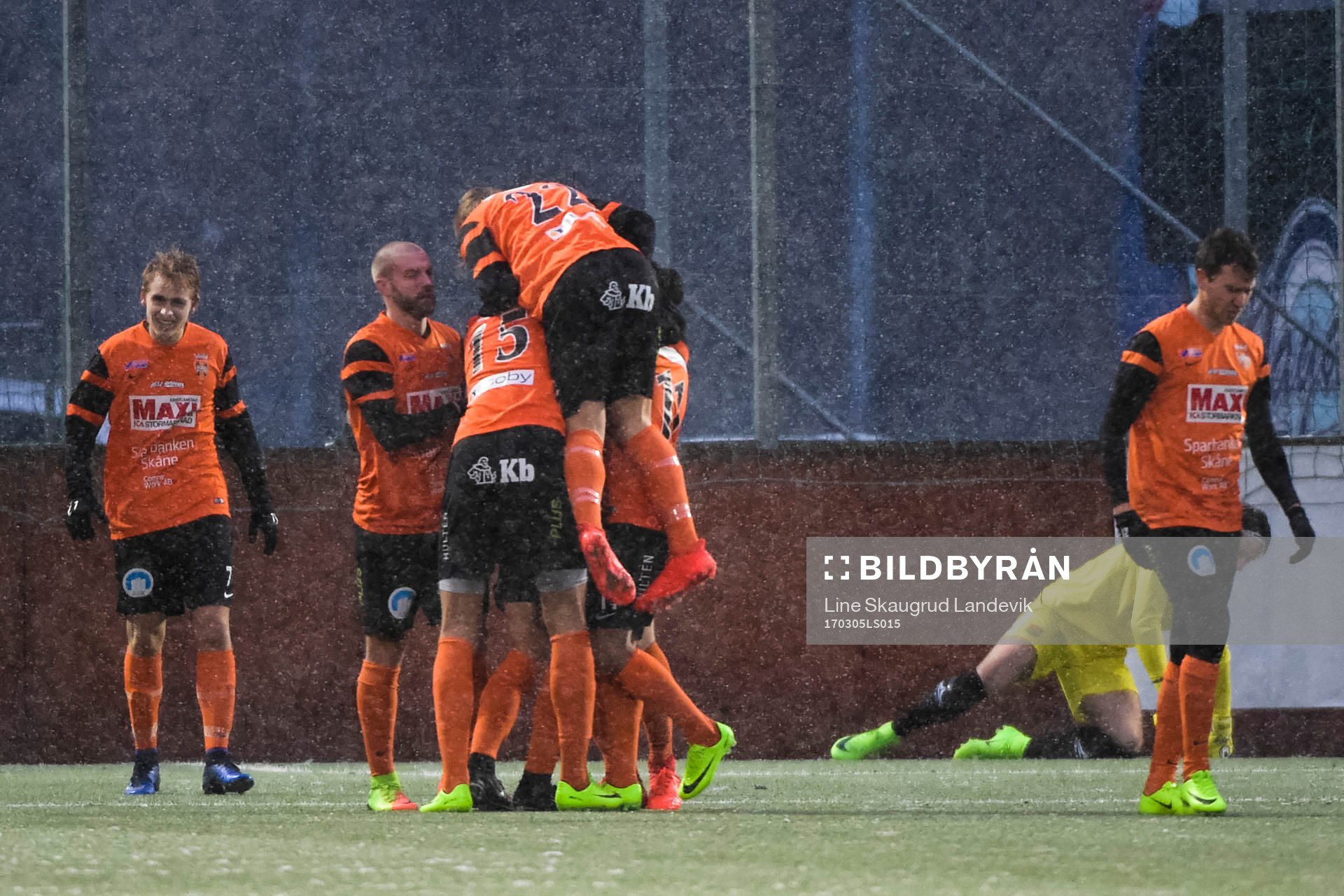 Kristianstads spelare jublar