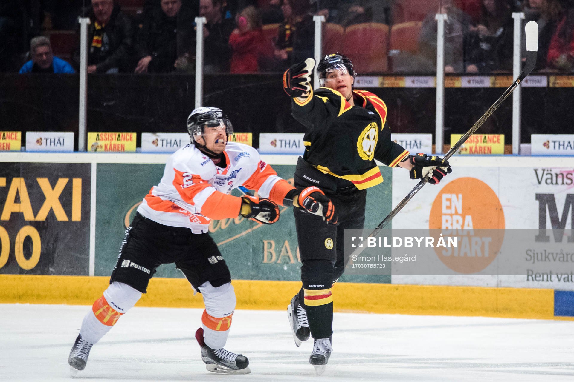 Karlskronas Robin Gartner och Brynäs Daniel Paille
