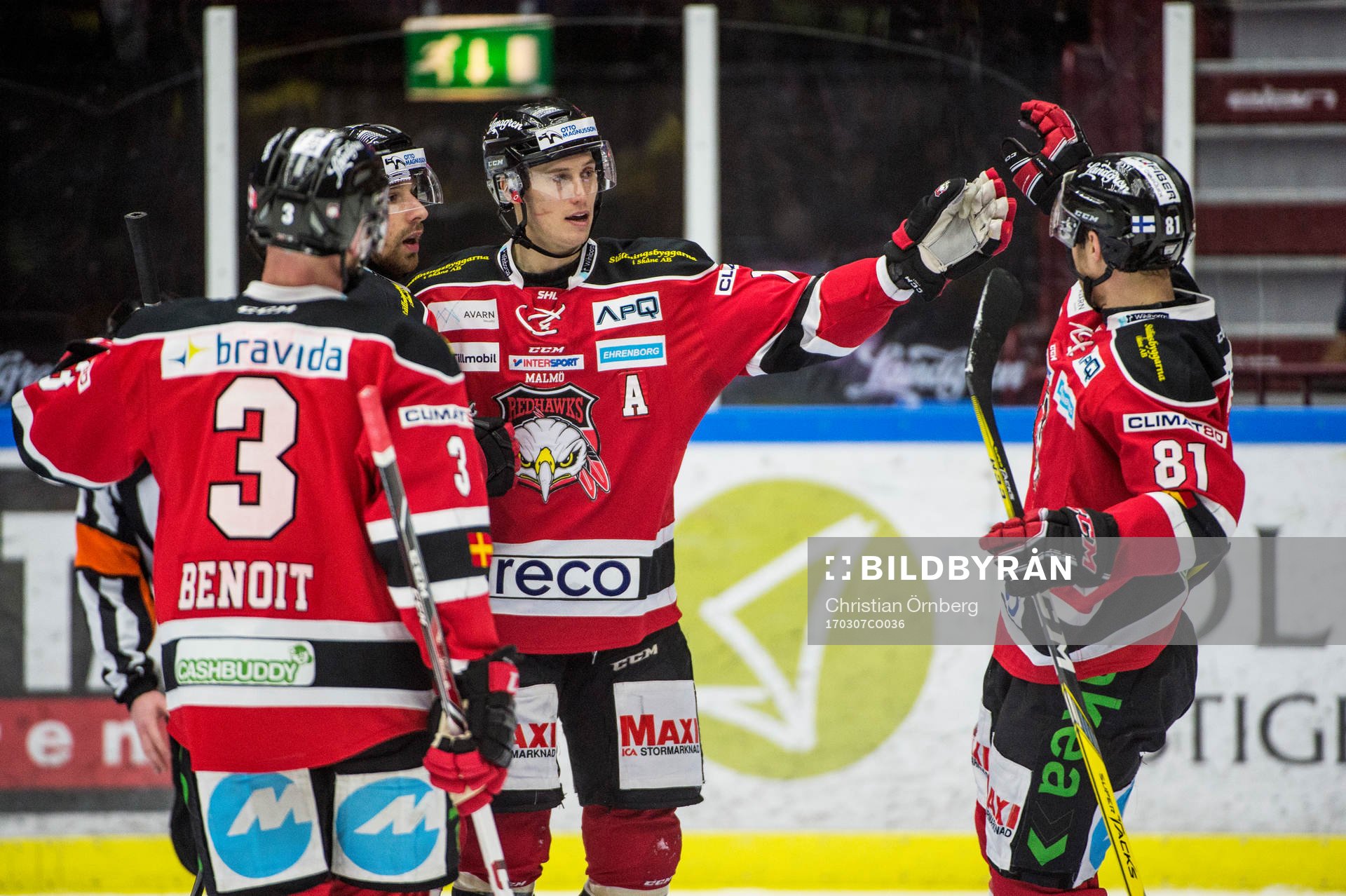 Malmö Redhawks Robin Alvarez jublar