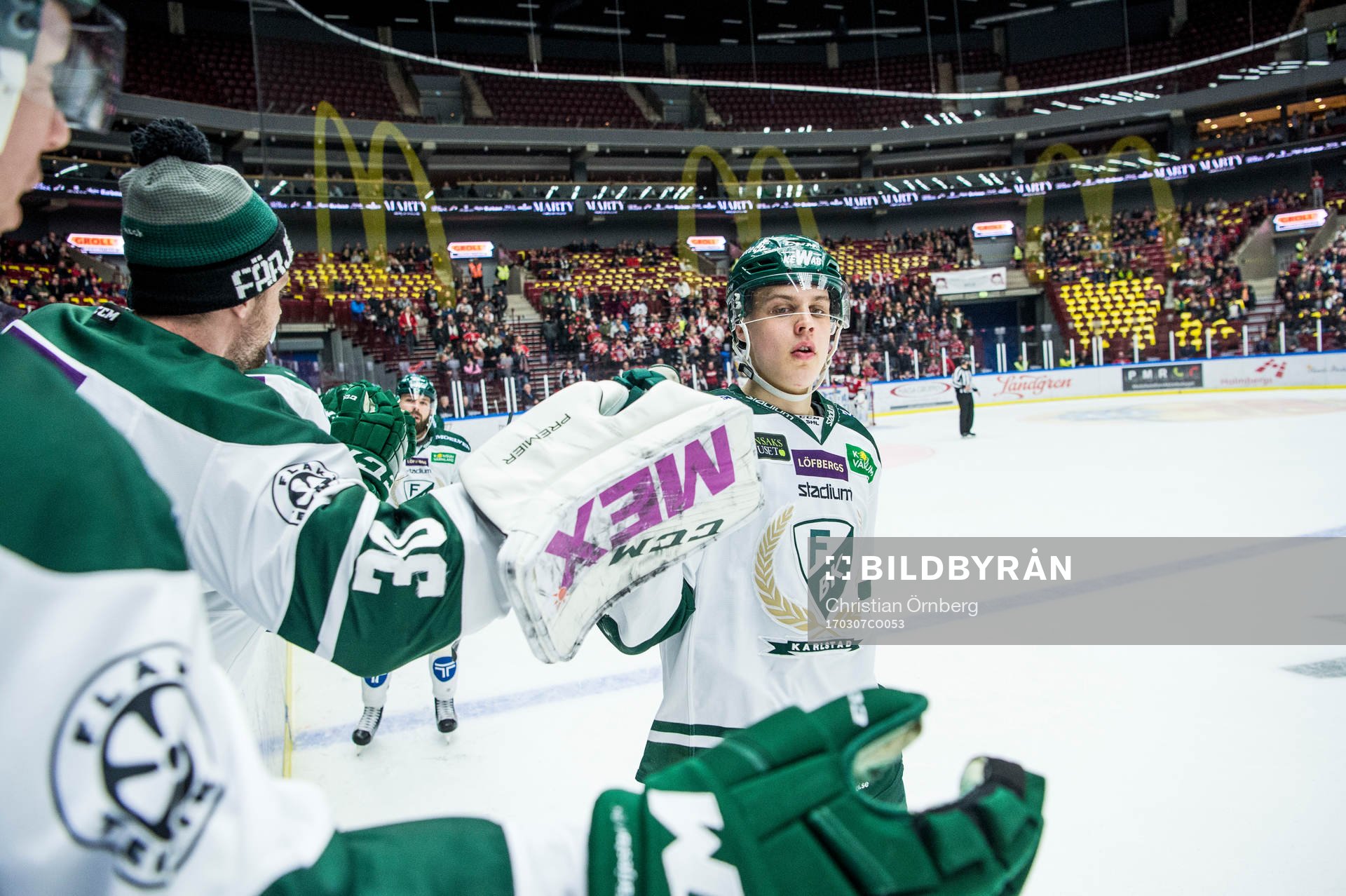 Färjestads Joel Eriksson Ek jublar
