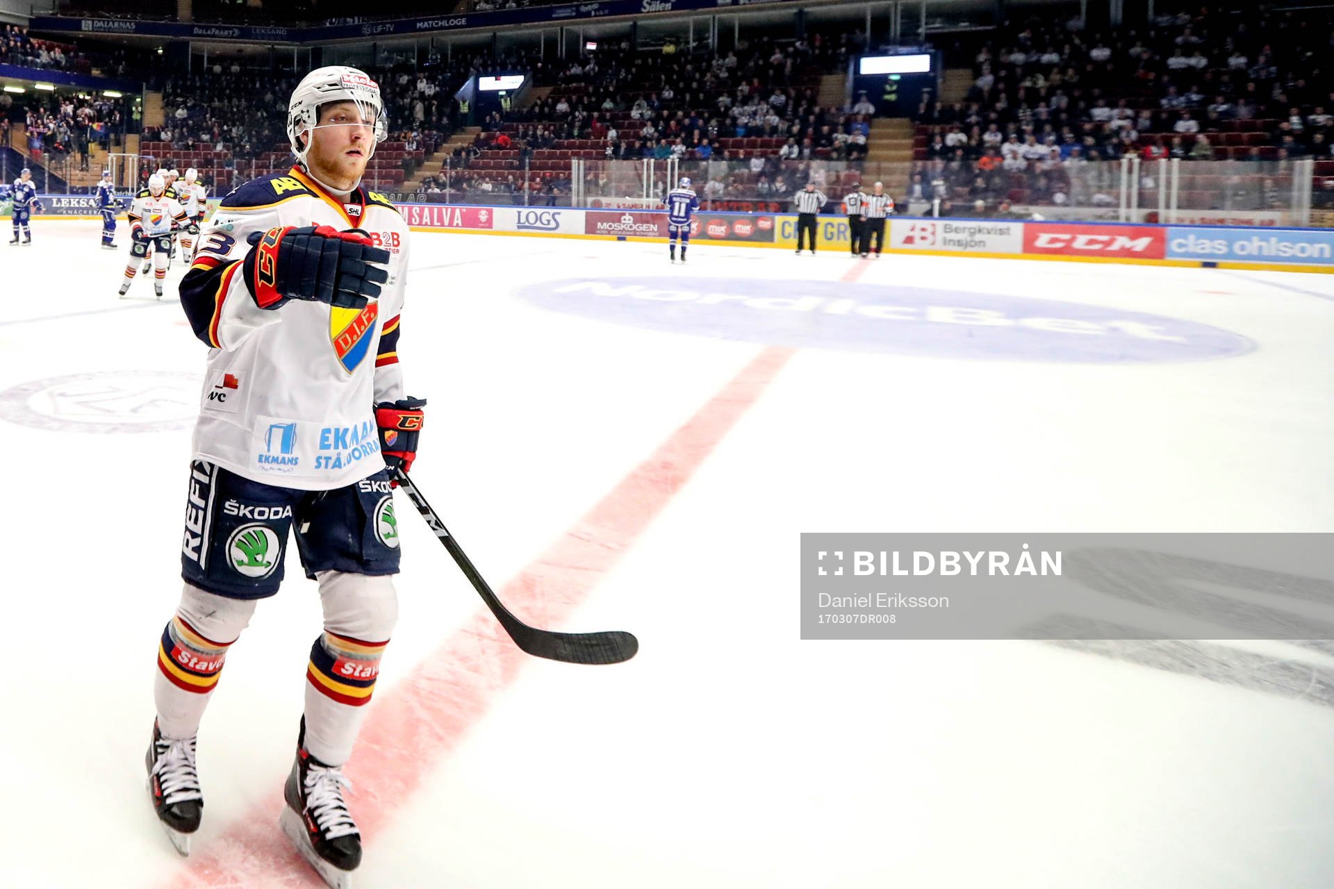 Djurgårdens Linus Hultström jublar