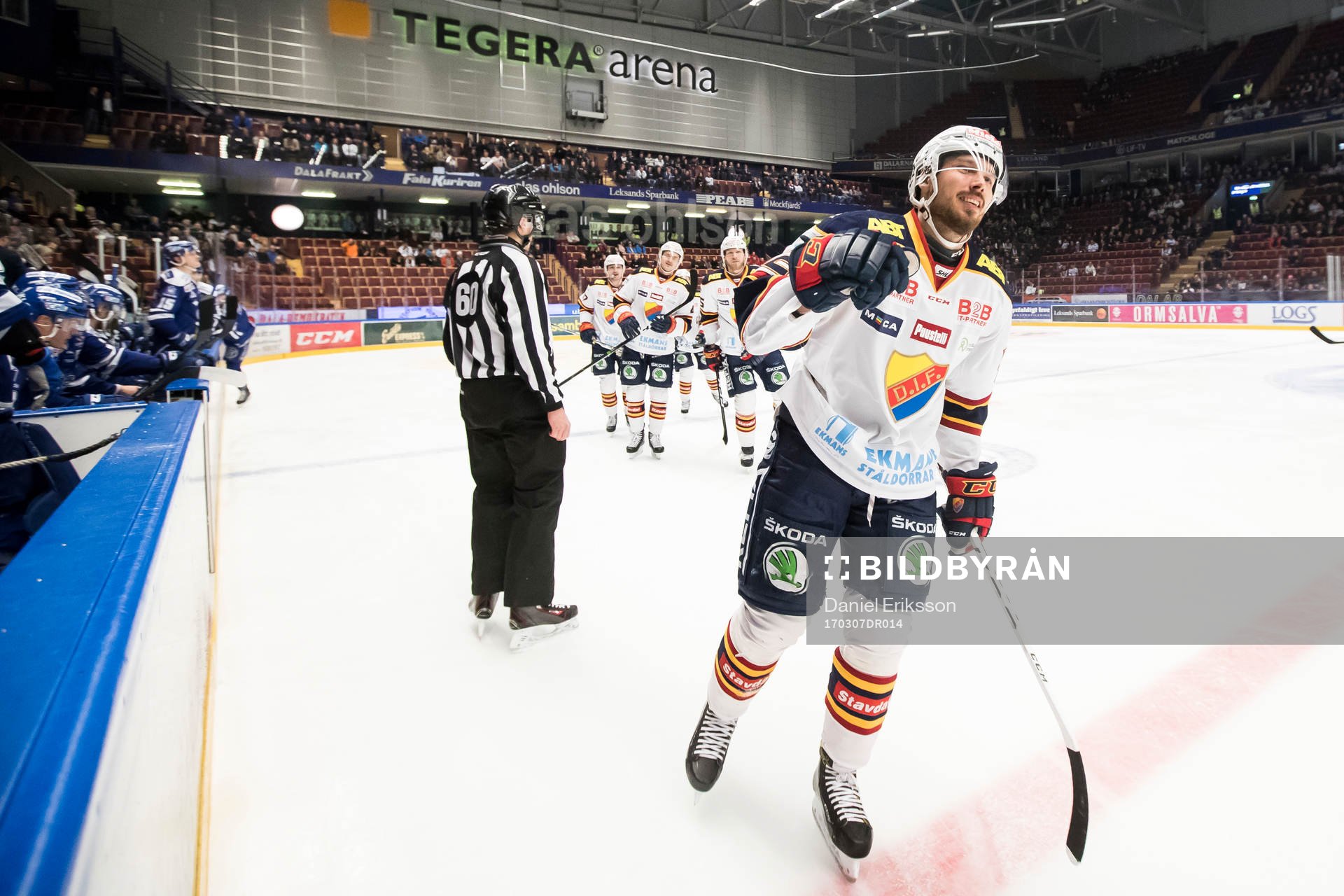 Djurgårdens Mikael Ahlén  jublar