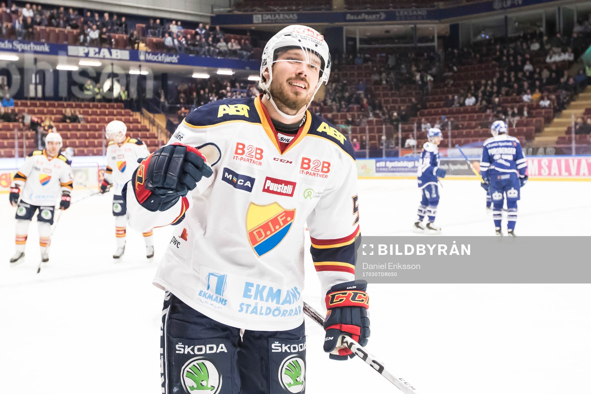 Djurgårdens Mikael Ahlén jublar