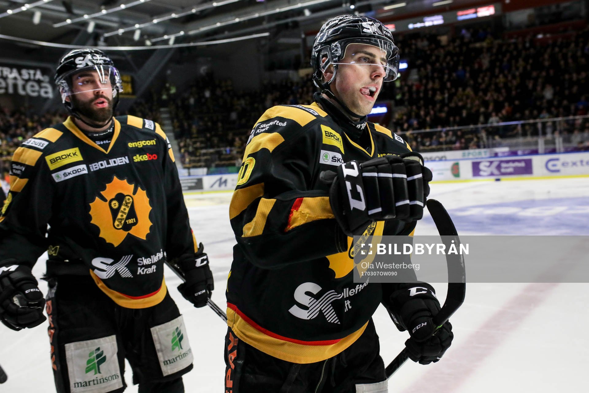 Skellefteås Joakim Lindström jublar