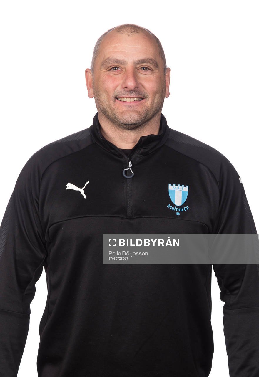 Malmö FFs målvaktstränare Jonnie Fedel poserar för ett porträtt den 7 mars 2017 i Malmö.