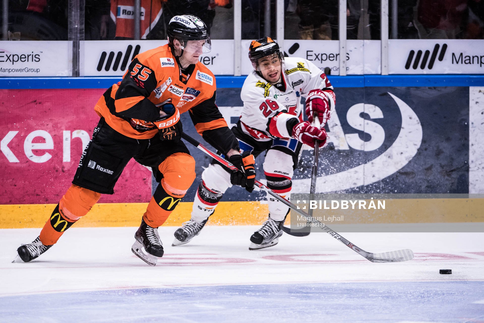 Örebros Greg Squires  och Karlskronas David Printz