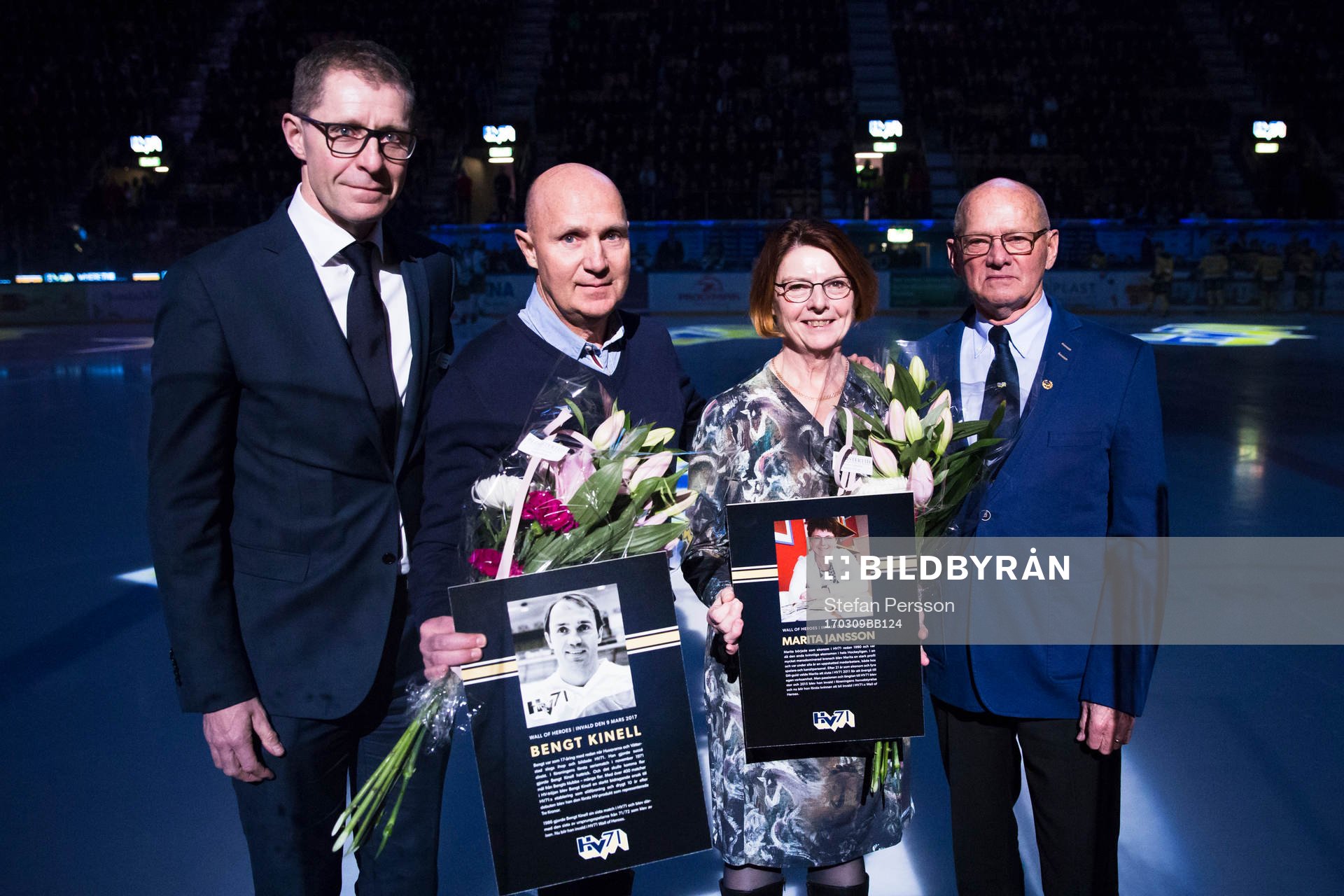 s ordförande Agne Bengtsson, Bengt Kinell och Marita