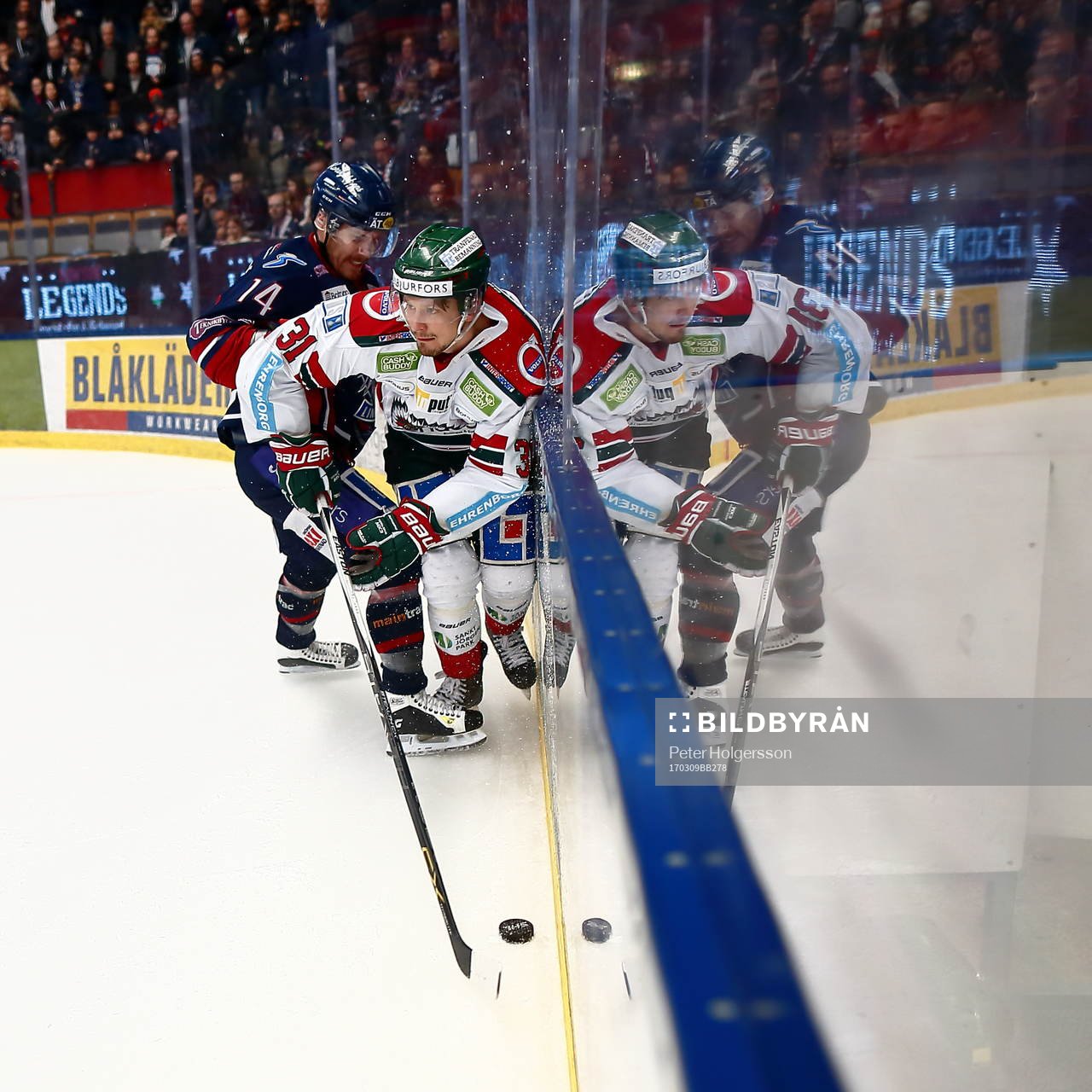 Frölundas Nicklas Lasu och Linköpings Anssi Salmela