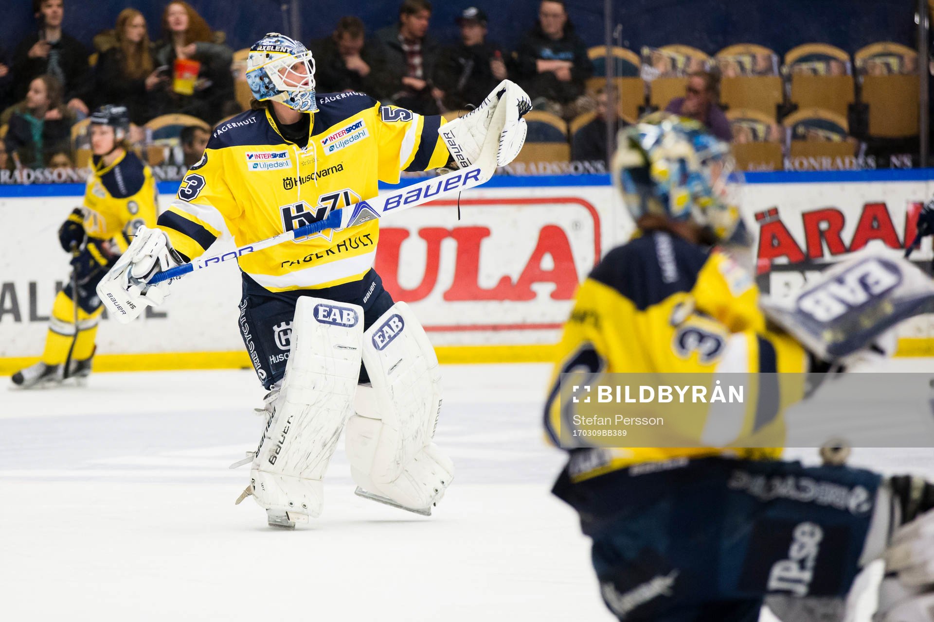 s målvakt Fredrik Pettersson-Wentzel och HV71:s målvakt