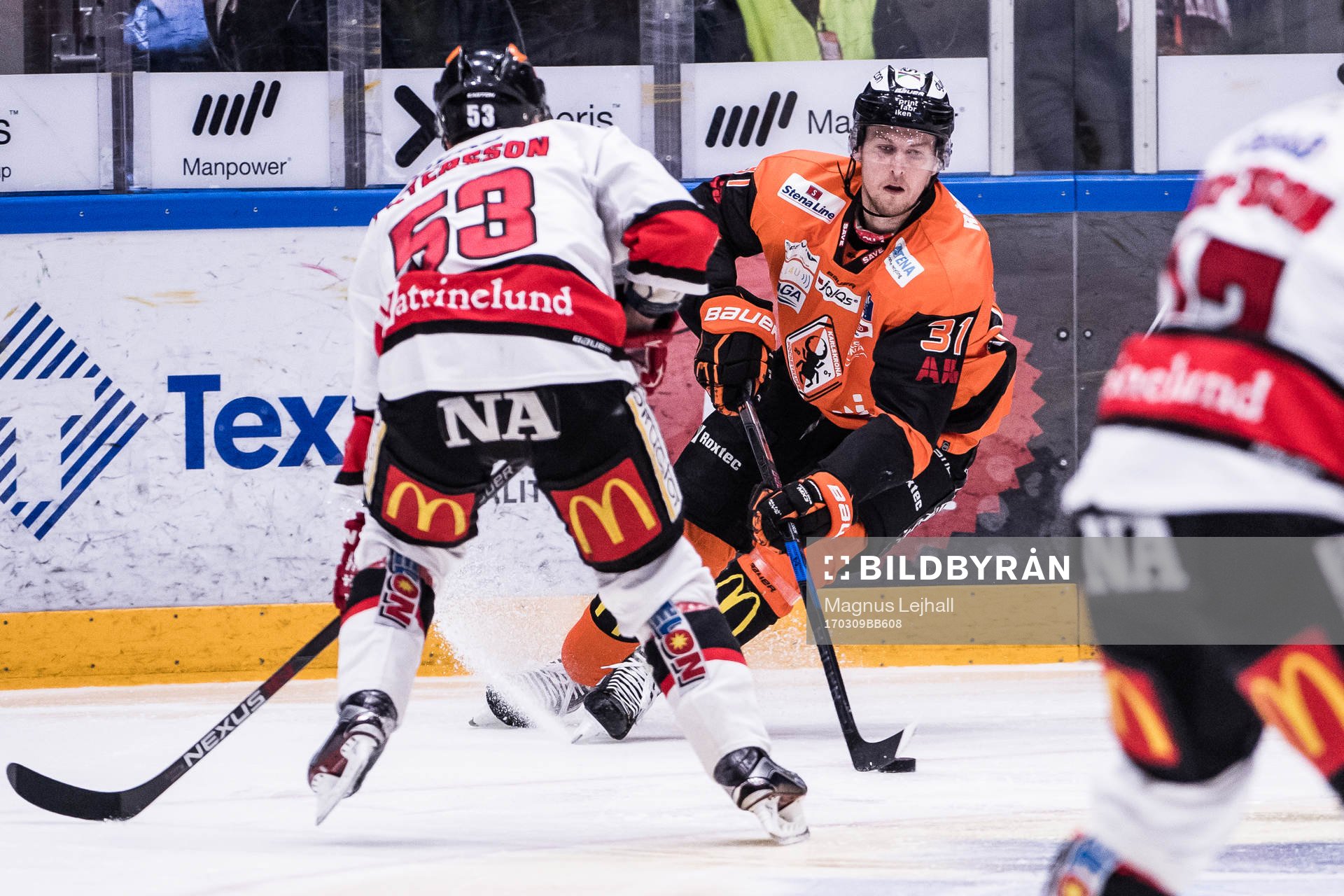 Karlskronas Marcus Paulsson  och Örebros Bobbo Petersson