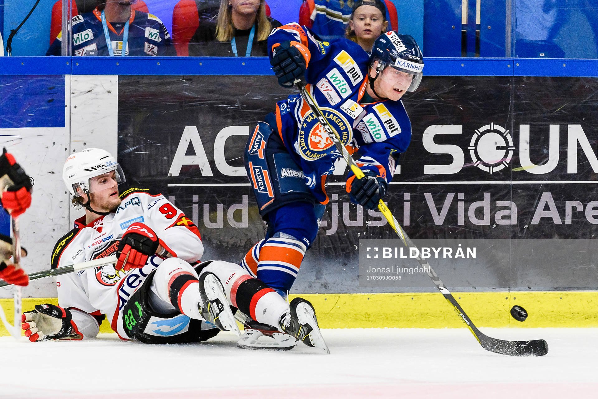 Malmö Redhawks Kim Rosdahl faller