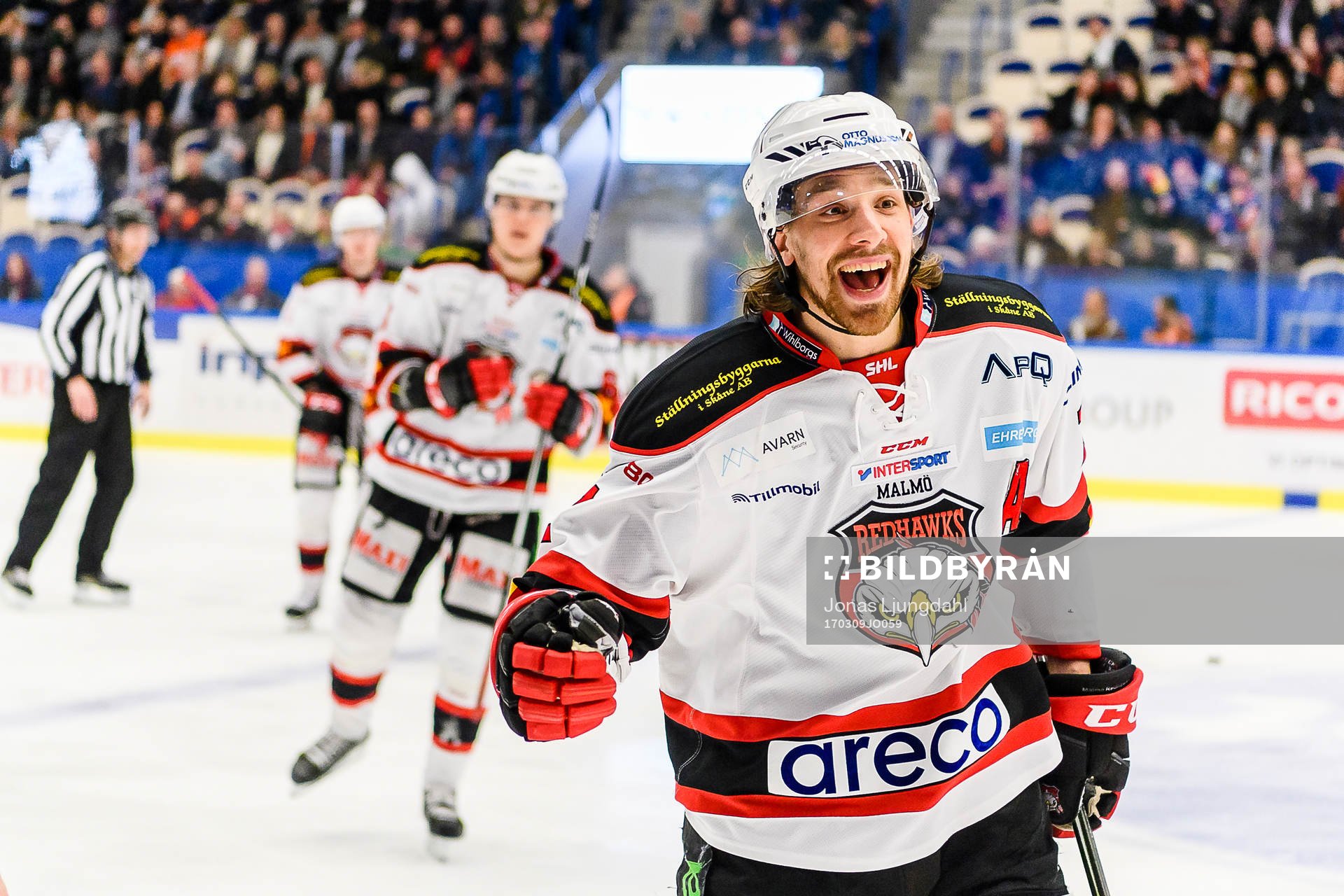 Malmö Redhawks Andreas Thuresson jublar