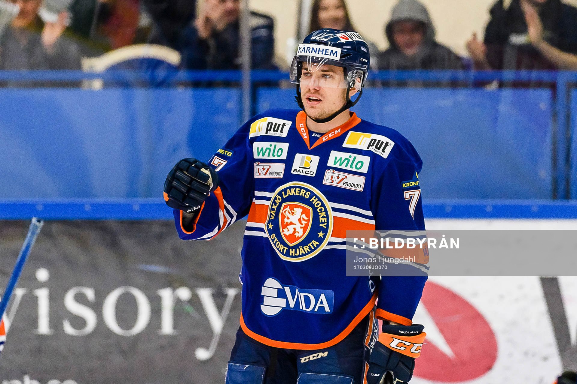 Växjös Pontus Netterberg jublar