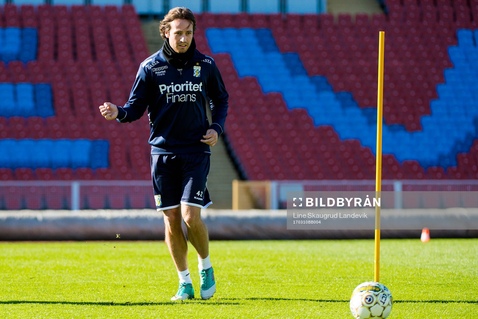 Mikkel Diskerud tränar med IFK Göteborg den 10 mars 2017 i Göteborg.