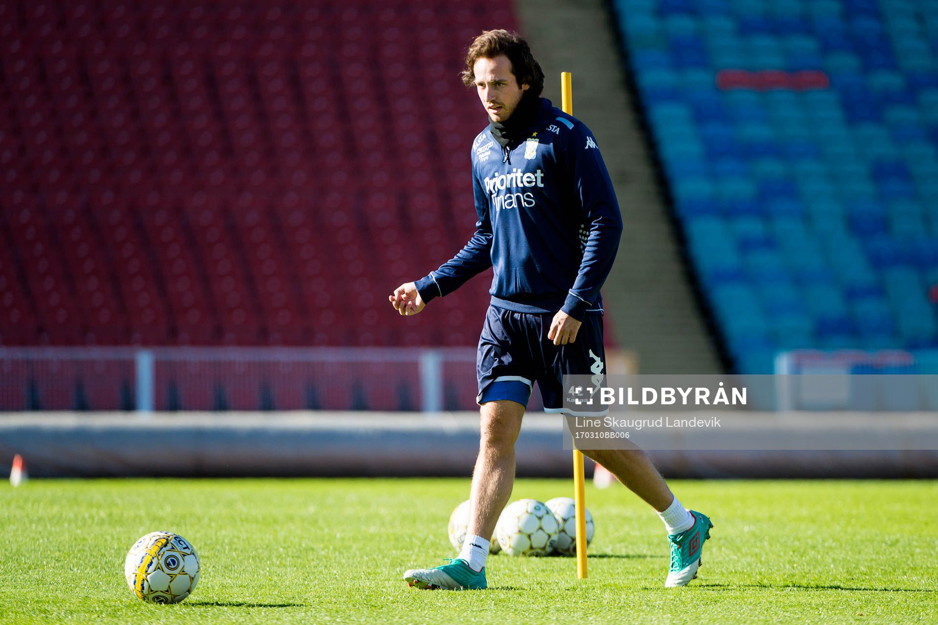 Mikkel Diskerud tränar med IFK Göteborg den 10 mars 2017 i Göteborg.