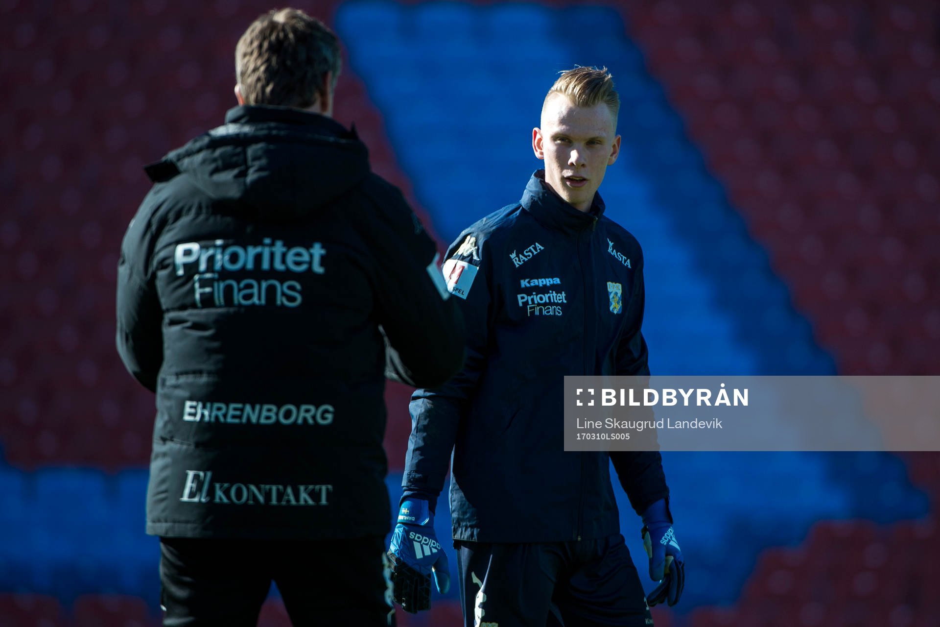 Målvakt Pontus Dahlberg och målvaktstränare Sven
