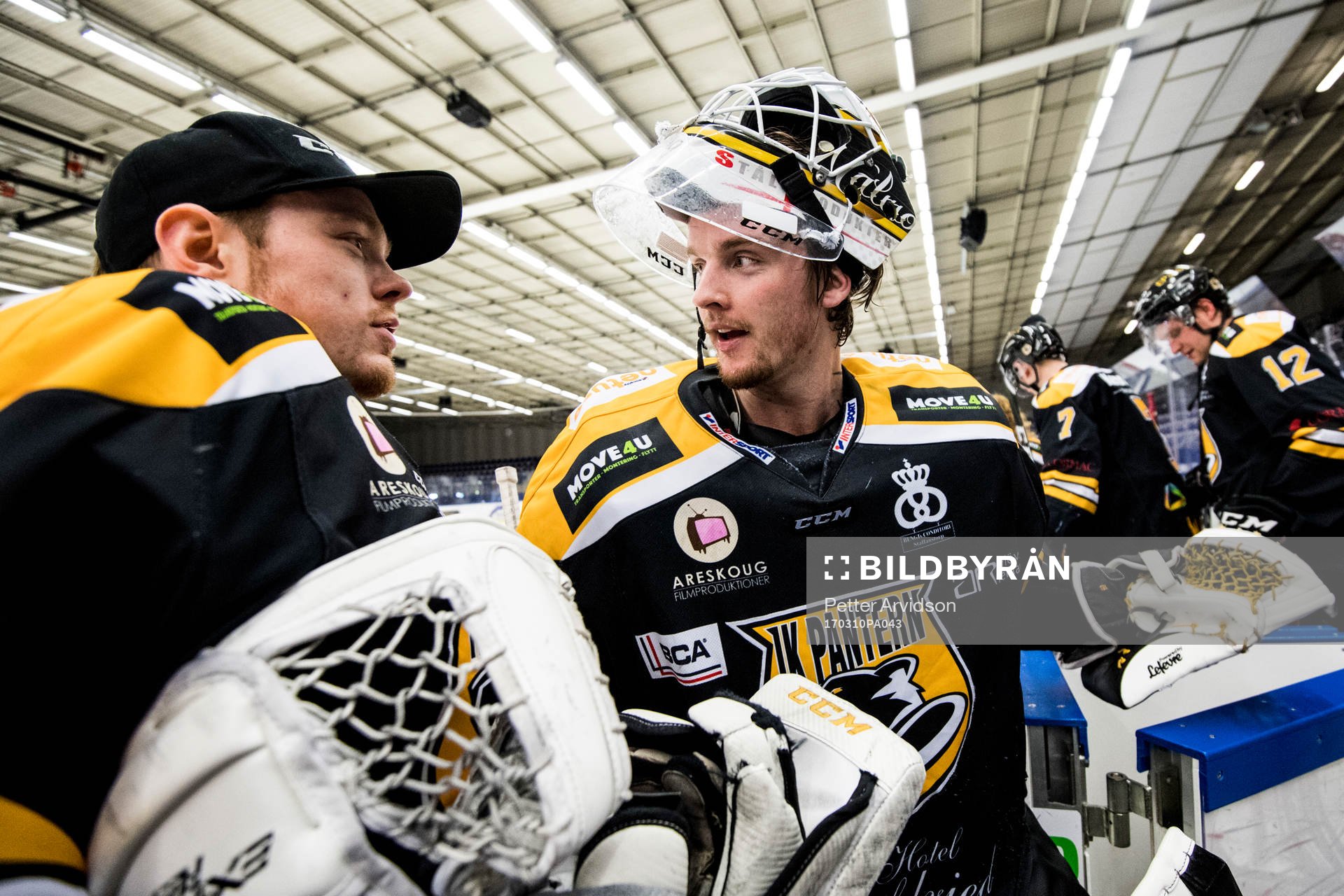 Panterns målvakt Oscar Malm och målvakt Tex Williamsson