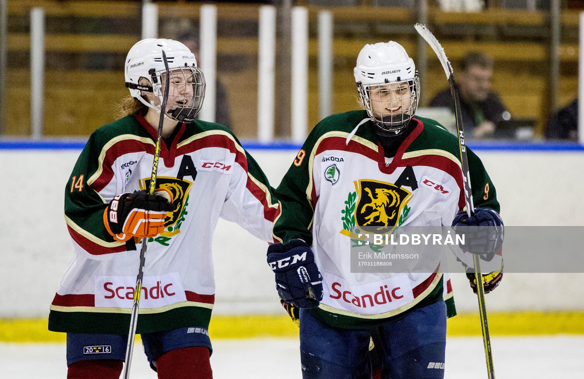 Gästrikland/Hälsinglands nr 14 Emma Högström och nr 9