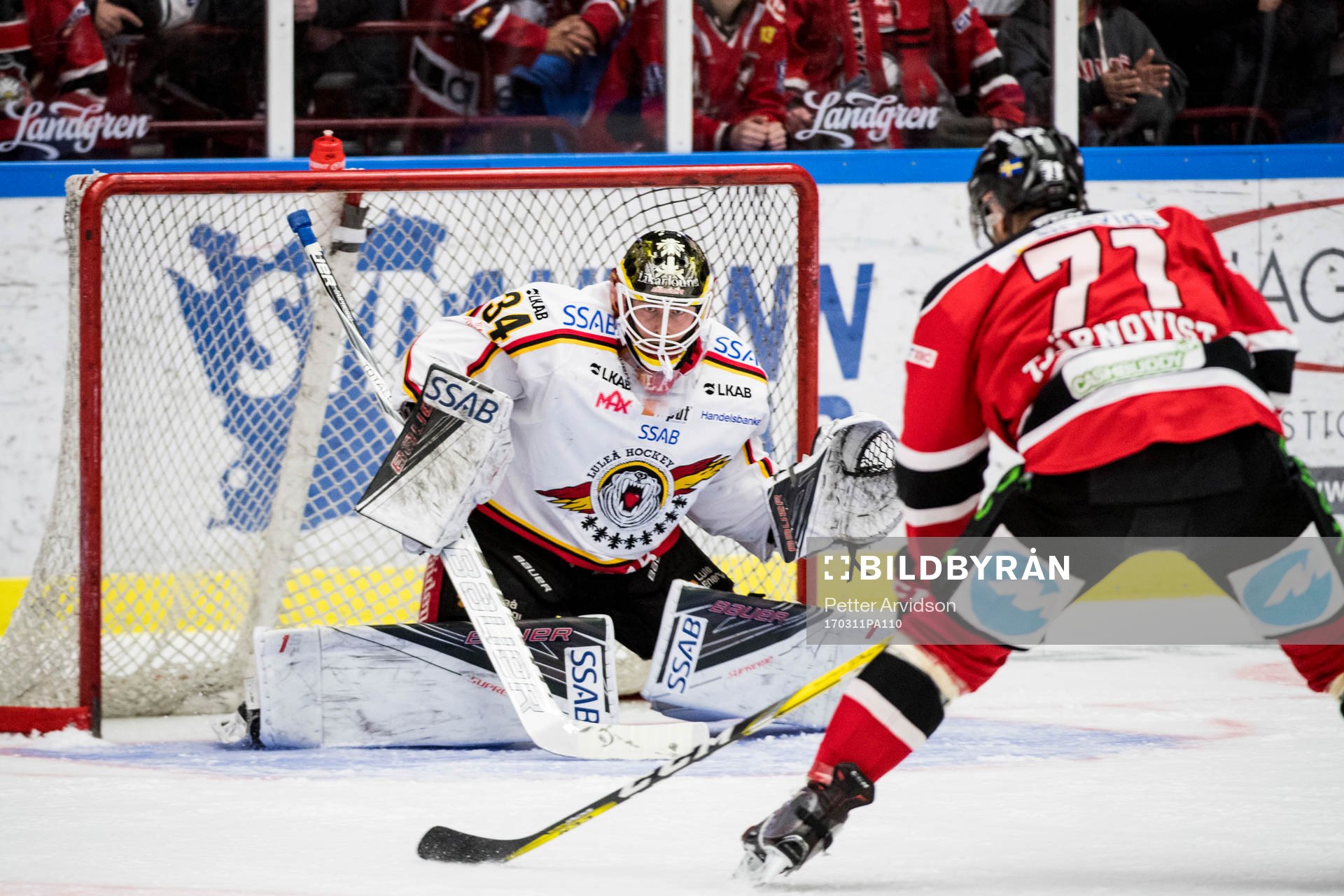 Malmö Redhawks Mathias Tjärnqvist gör 2-1 bakom Luleås